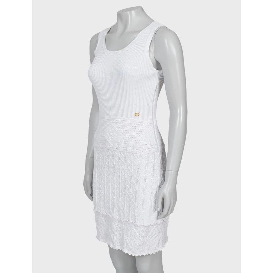Chanel Chanel White Viscose Blend Dress - Size FR40 (Runs Small) Size M / US 6-8 / IT 42-44 - 2 Thumbnail