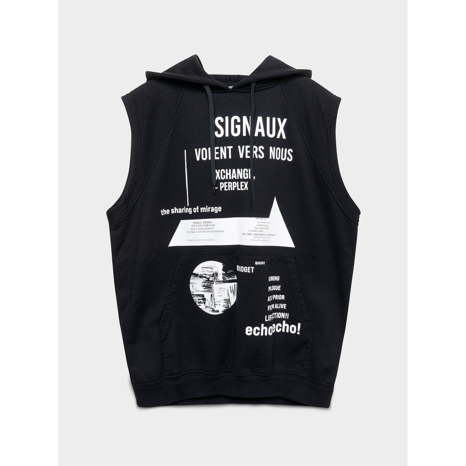 Prada FW18 Raf Simons Signaux Sleeveless Hoodie Size US S / EU 44-46 / 1 - 1 Thumbnail
