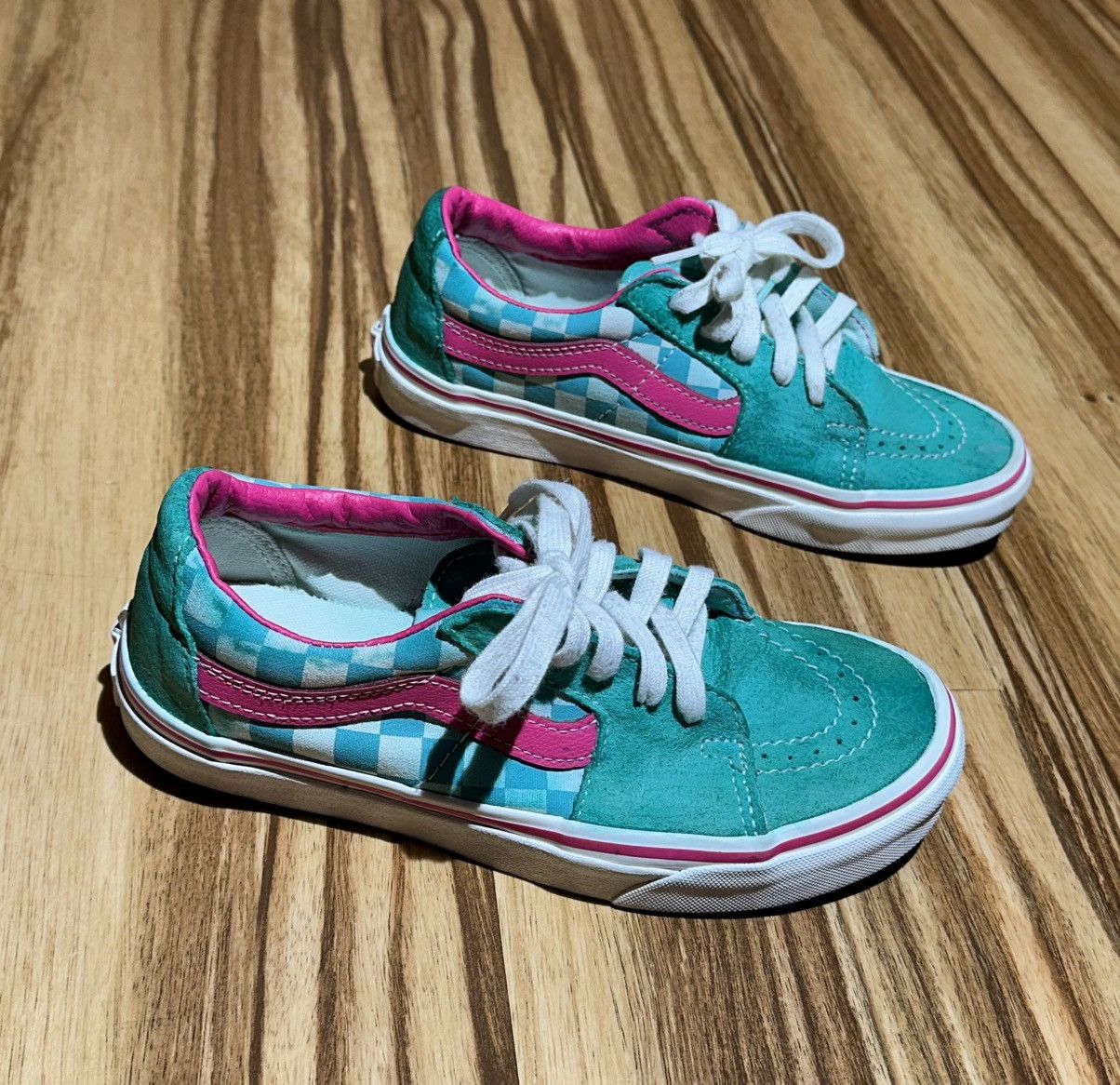 Vans Mint and Pink Sneakers Size 6 Size US 6 / IT 36 - 2 Thumbnail