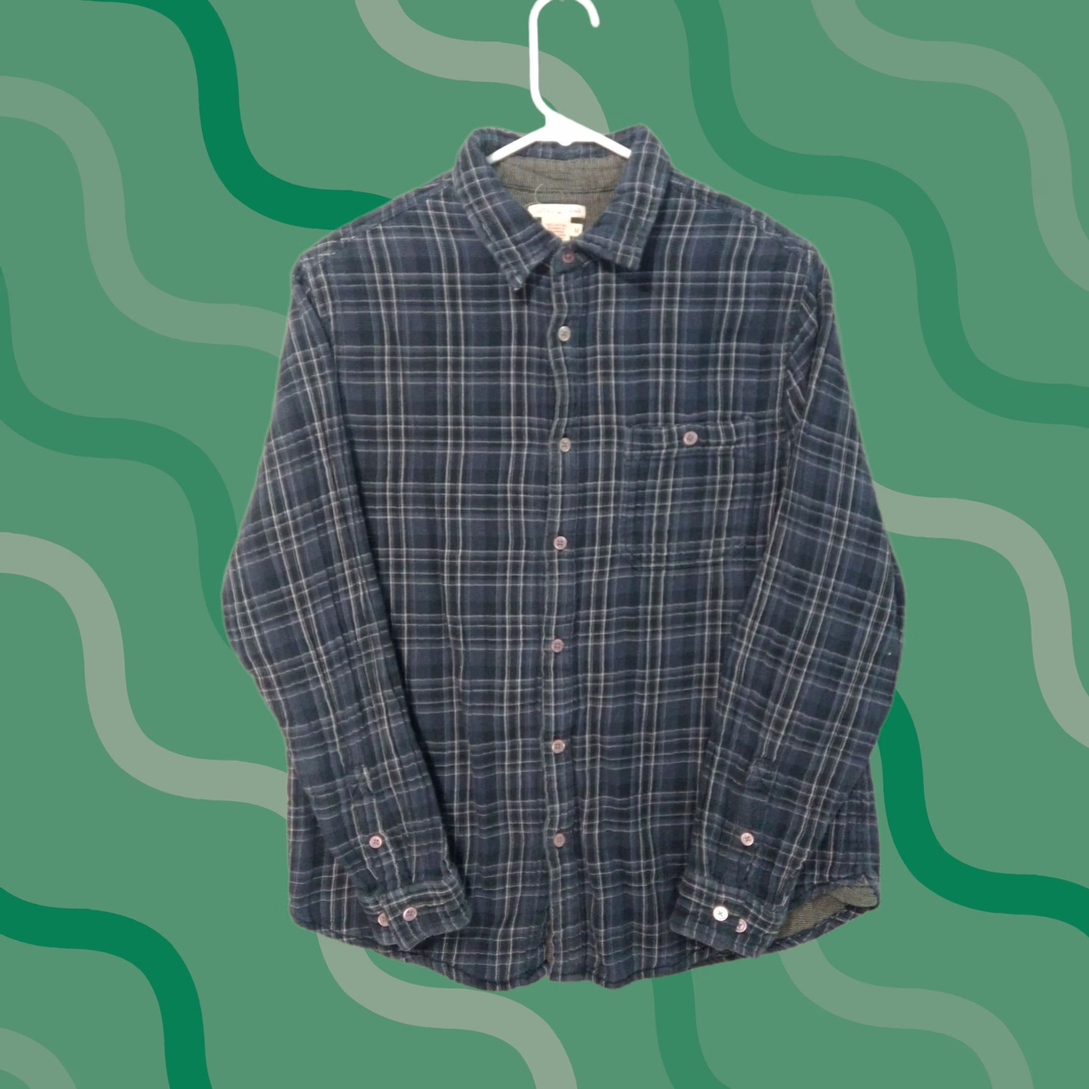 Carbon2Cobalt Carbon 2 Cobalt Shirt Mens Medium Blue Plaid Mondo Flannel Long Sleeve Button Up Size US M / EU 48-50 / 2 - 1 Thumbnail
