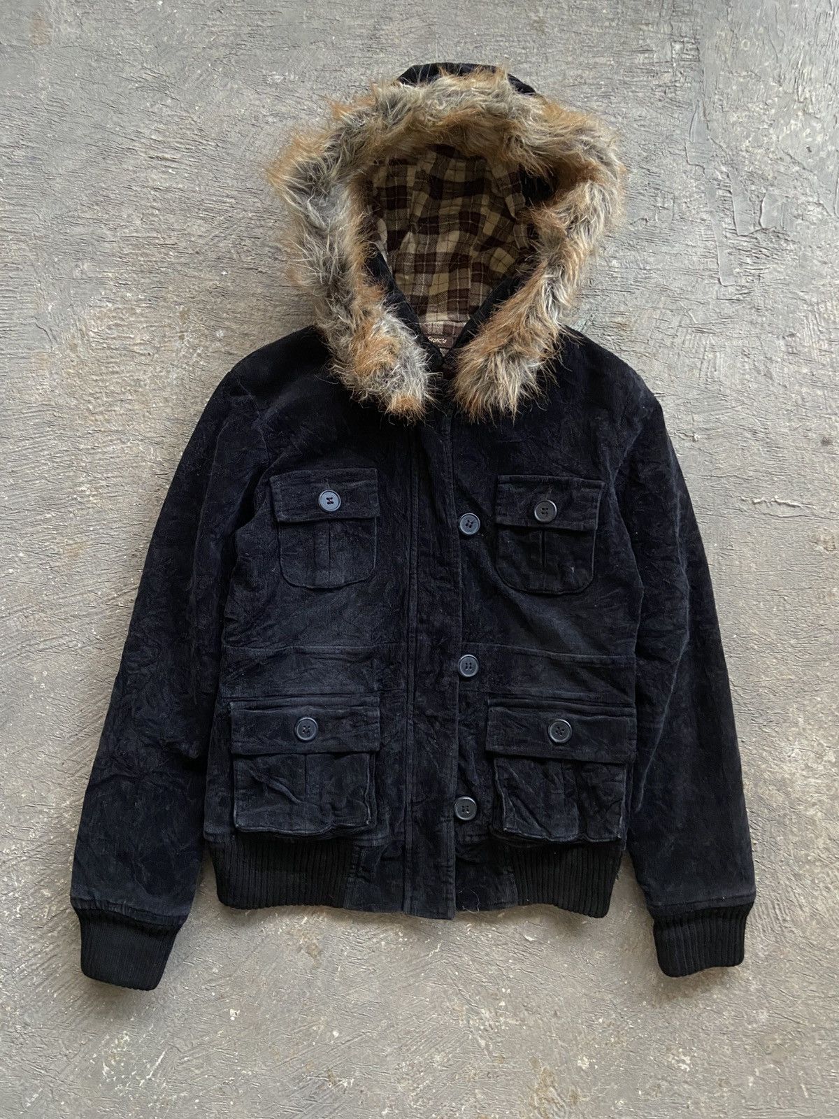 If Six Was Nine 2000s Lei Firenze - Vkei Apocalypse Corduroy Fur Jacket Size US S / EU 44-46 / 1 - 1 Thumbnail