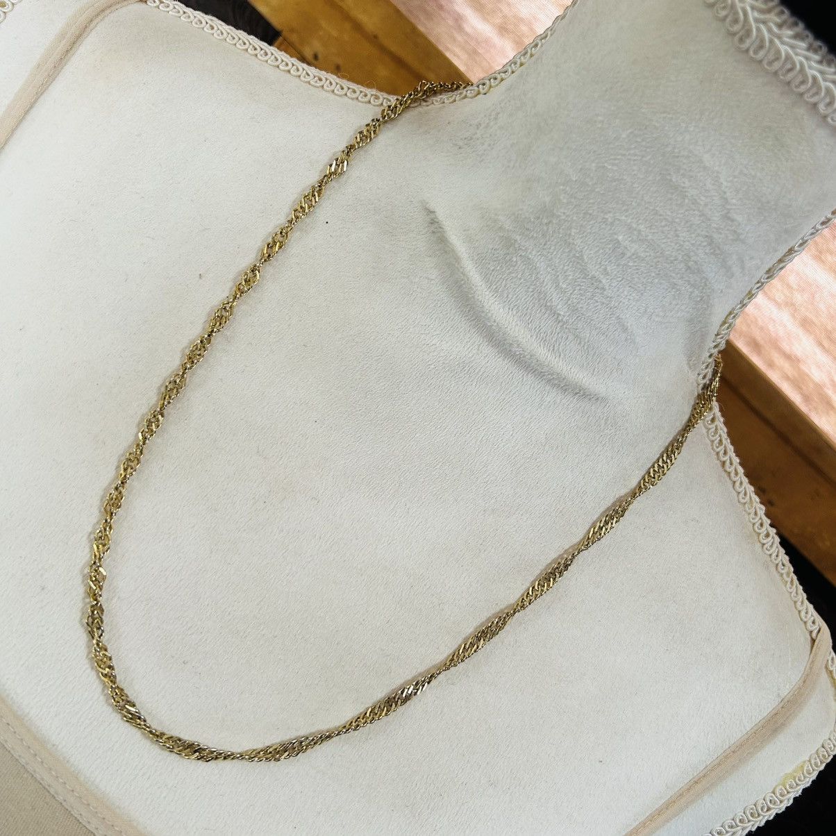 Vintage Vintage 80s gold tone twisted di-cut rope chain necklace Size ONE SIZE - 1 Thumbnail