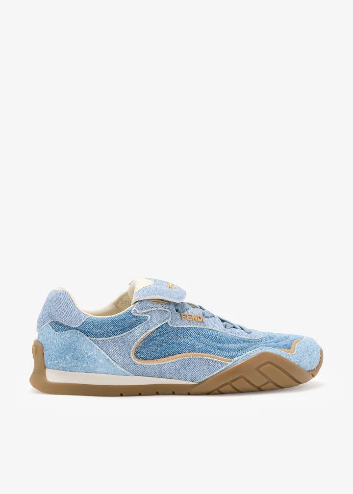 Fendi os11x0526 Wave Pulse Low-Top Sneakers in Light Blue Size US 6 / IT 36 - 1 Thumbnail