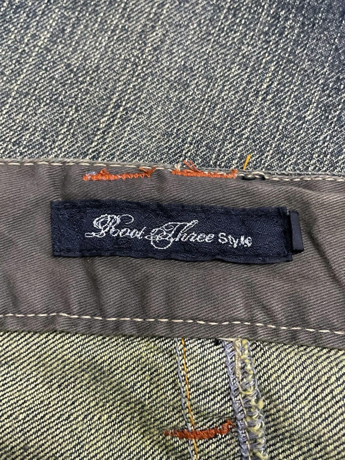 Hysteric Glamour × Roots Root Three Japan Muddy Green Flare Embroidered Native Jeans Size US 34 / EU 50 - 22 Thumbnail
