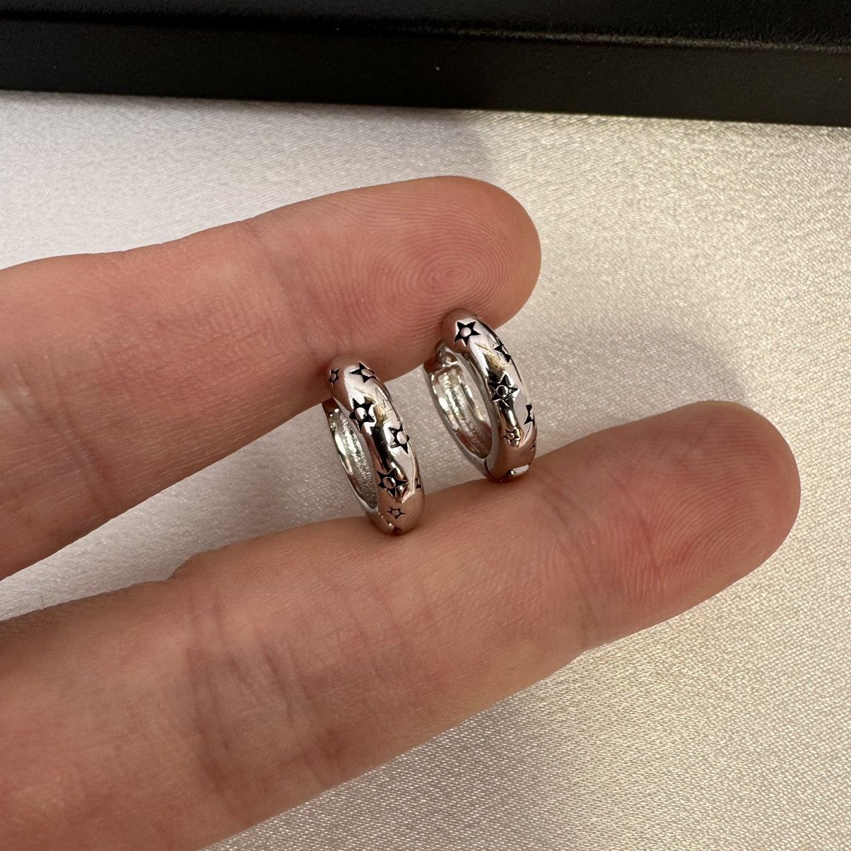 Other 11mm Star Small Hoop Earrings for Men Women Size ONE SIZE - 5 Thumbnail
