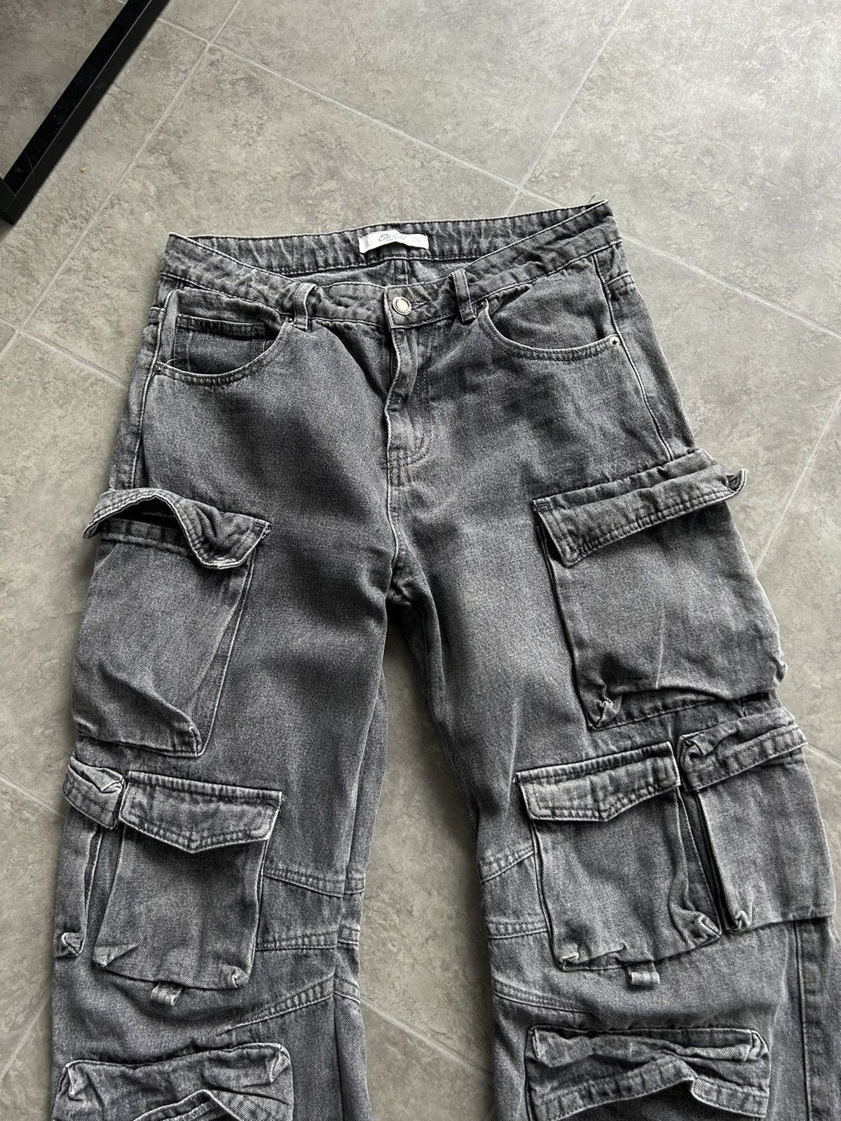 Other Crazy Multipocket Cargo Jeans Avant Garde Y2K Size 28" / US 6 / IT 42 - 3 Thumbnail