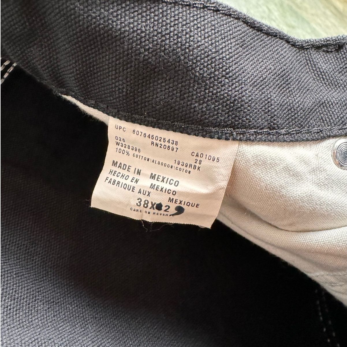 Dickies × Vintage VTG 90s Dickies Carpenter Work Pants Sz 38x29 Black Size US 38 / EU 54 - 6 Thumbnail