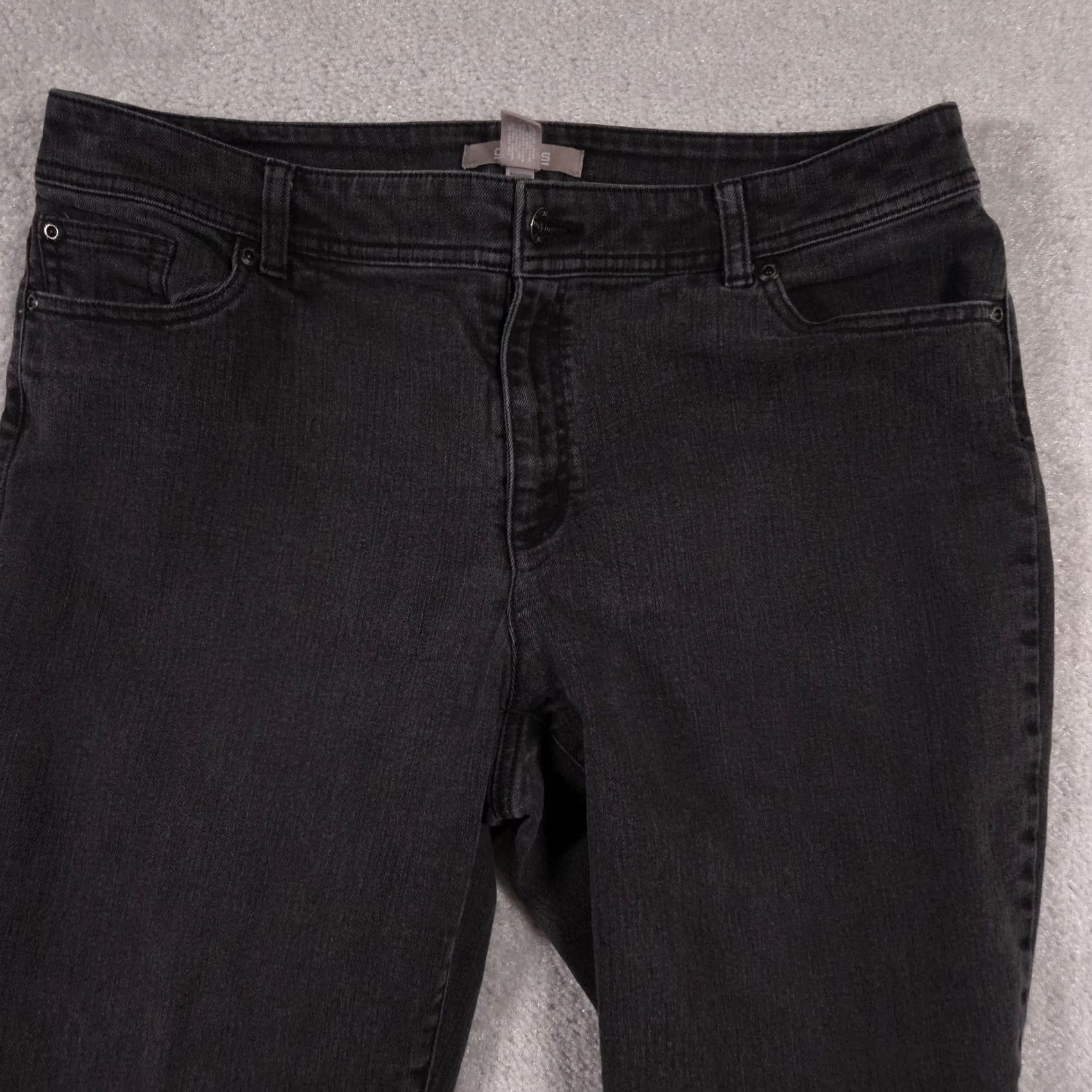 Vintage Chico's Jeans Womens 2.5 Short Black Wash Skinny Denim 5 Pocket Stretch Mid Rise Size 24" / US 00 / IT 34 - 3 Thumbnail