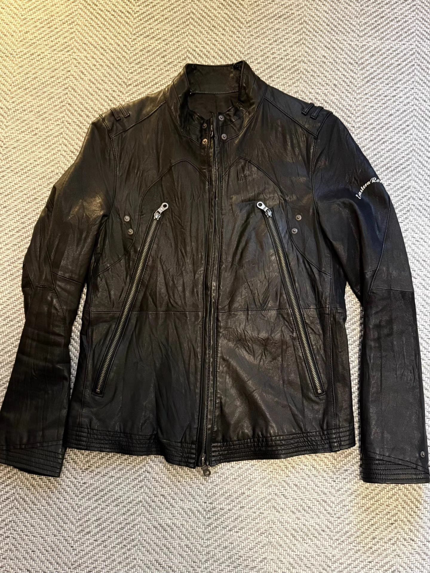 PPFM PPFM Stand Collar Biker Sheepskin Leather Jacket K24 Size US M / EU 48-50 / 2 - 2 Thumbnail