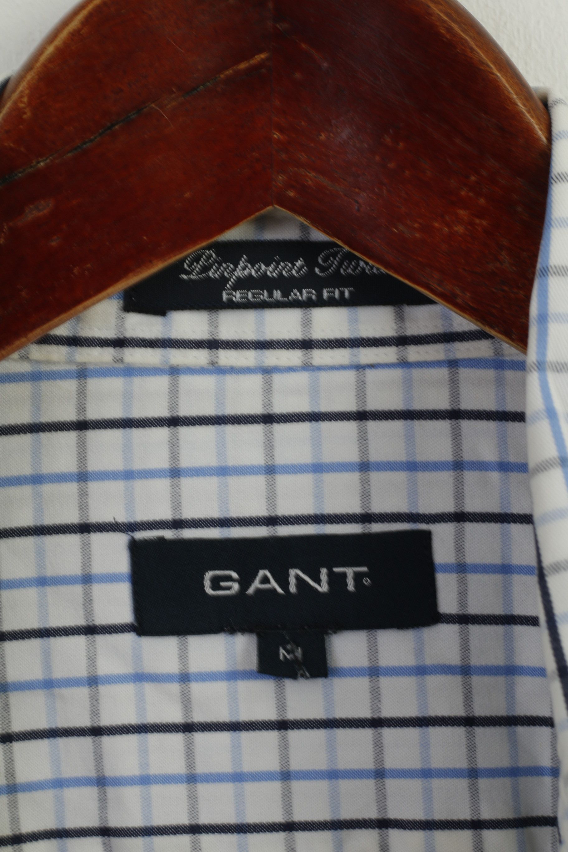 Gant GANT Men M Casual Shirt White Blue Check 8838 Size US M / EU 48-50 / 2 - 4 Thumbnail