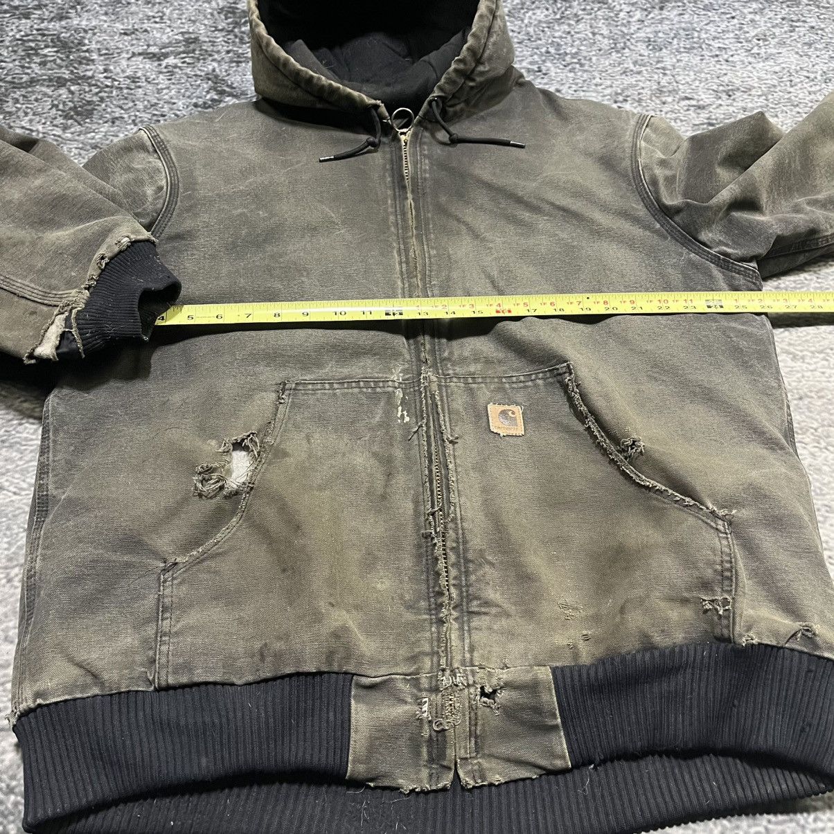 Carhartt VINTAGE DISTRESSED FADED CARHARTT ERD GRUNGE HOODED JACKET Size US L / EU 52-54 / 3 - 15 Thumbnail