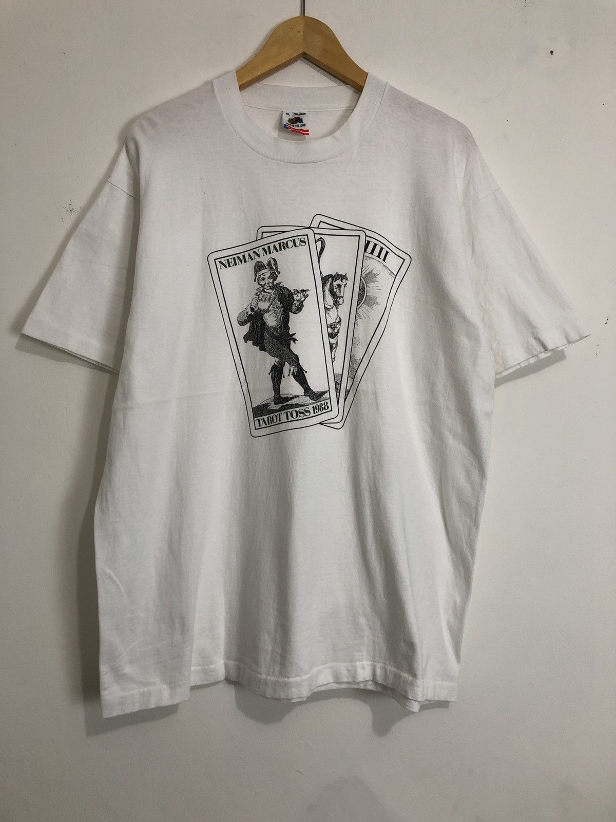 image of Vintage Neiman Marcus Tarot Toss 1988 T-Shirt in White, Men's (Size XL)