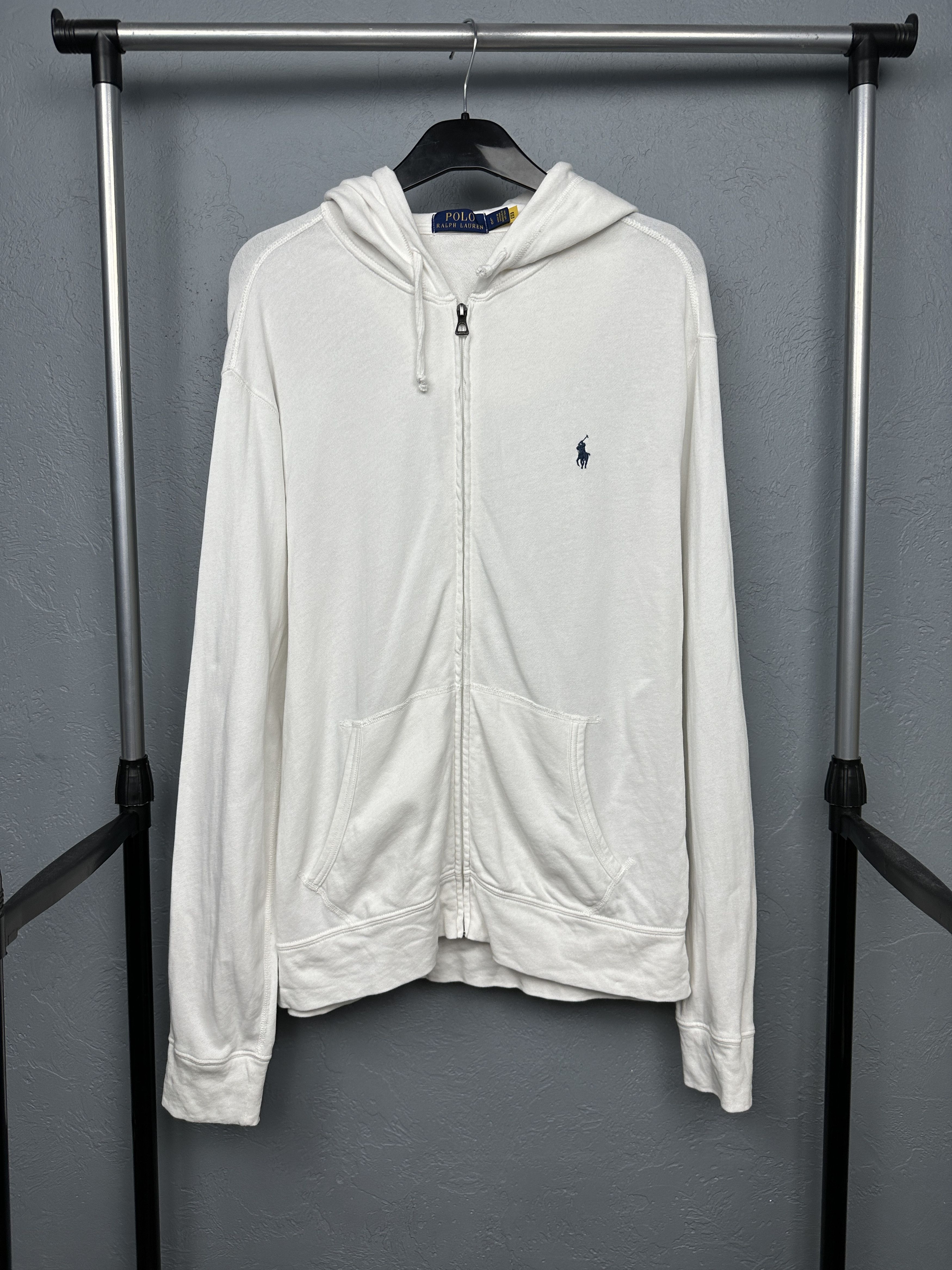 Polo Ralph Lauren Polo Ralph Lauren Mens White Zip Hoodie Size US L / EU 52-54 / 3 - 1 Thumbnail