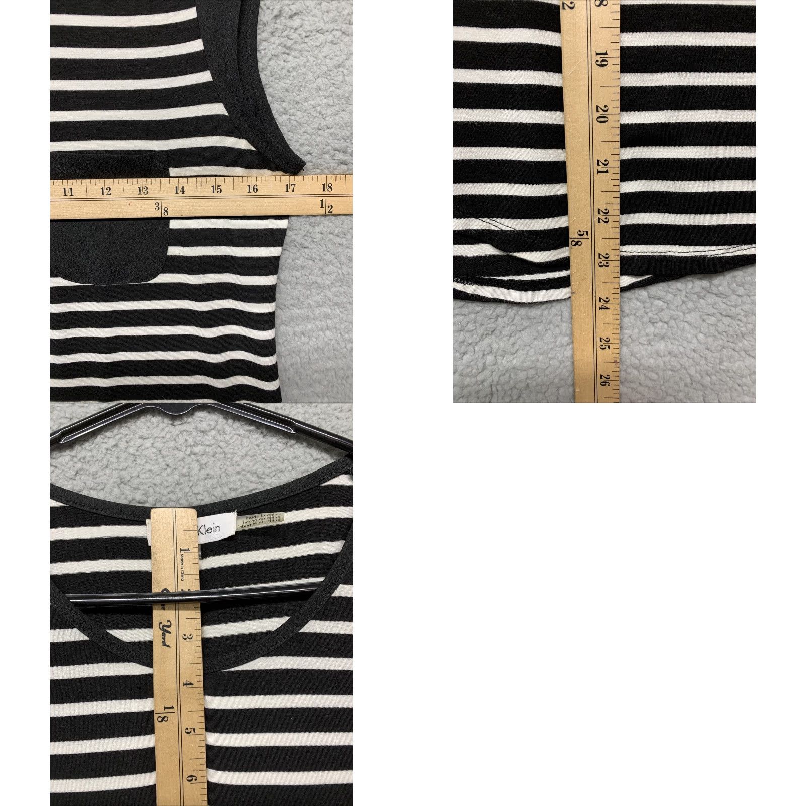 Calvin Klein Calvin Klein Womens XS Sleeveless Top Shirt Pullover Black White Stripes Pocket Shirt Tank Multicolor Casual Basic Classic Colorful 90s? Size XS / US 0-2 / IT 36-38 - 8 Thumbnail
