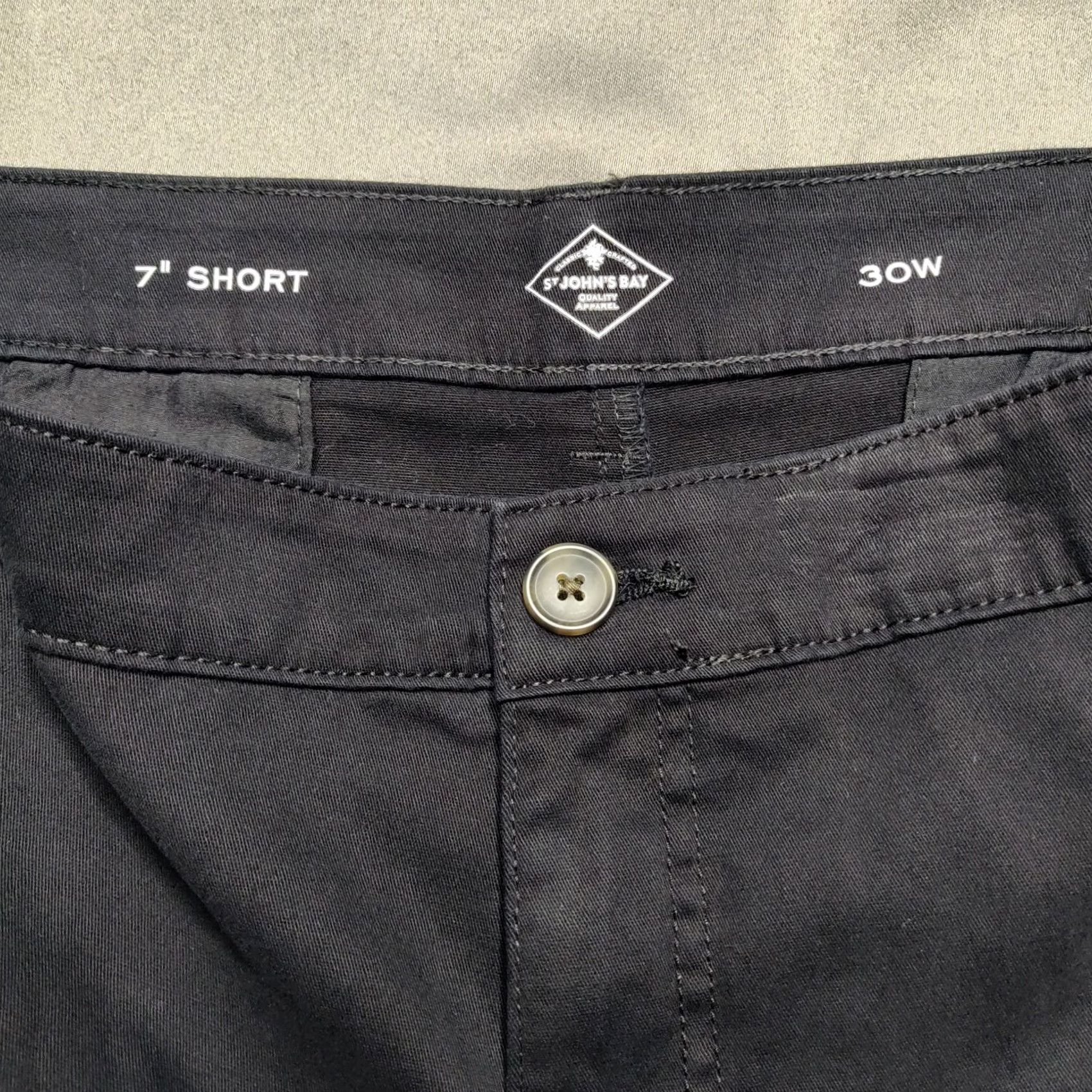 Vintage St Johns Bay Women Plus 30W Black Secretly Slender 7" Shorts NEW Size 30" / US 8 / IT 44 - 2 Thumbnail