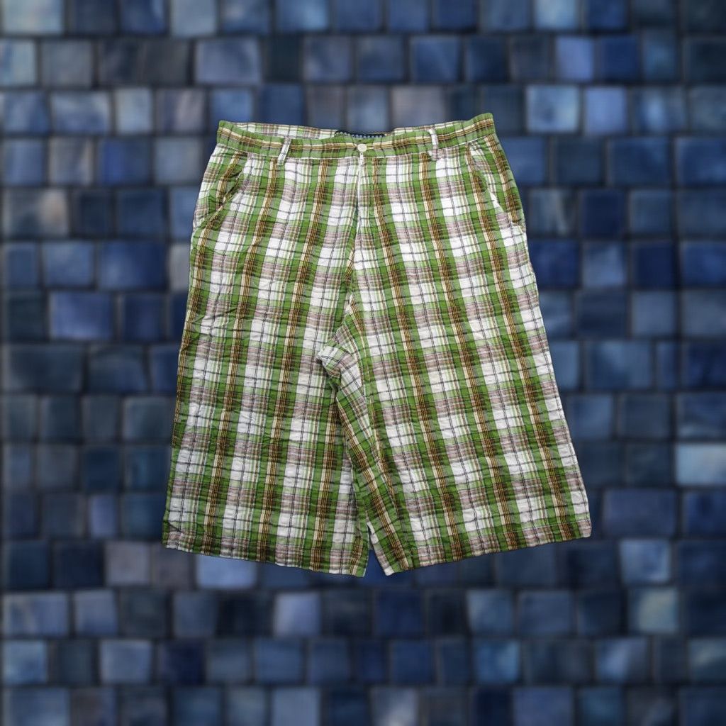 Ettinger VINTAGE GB Cargo Shorts Men 36 Green Plaid Y2K Design Baggy Skater Size US 36 / EU 52 - 1 Thumbnail