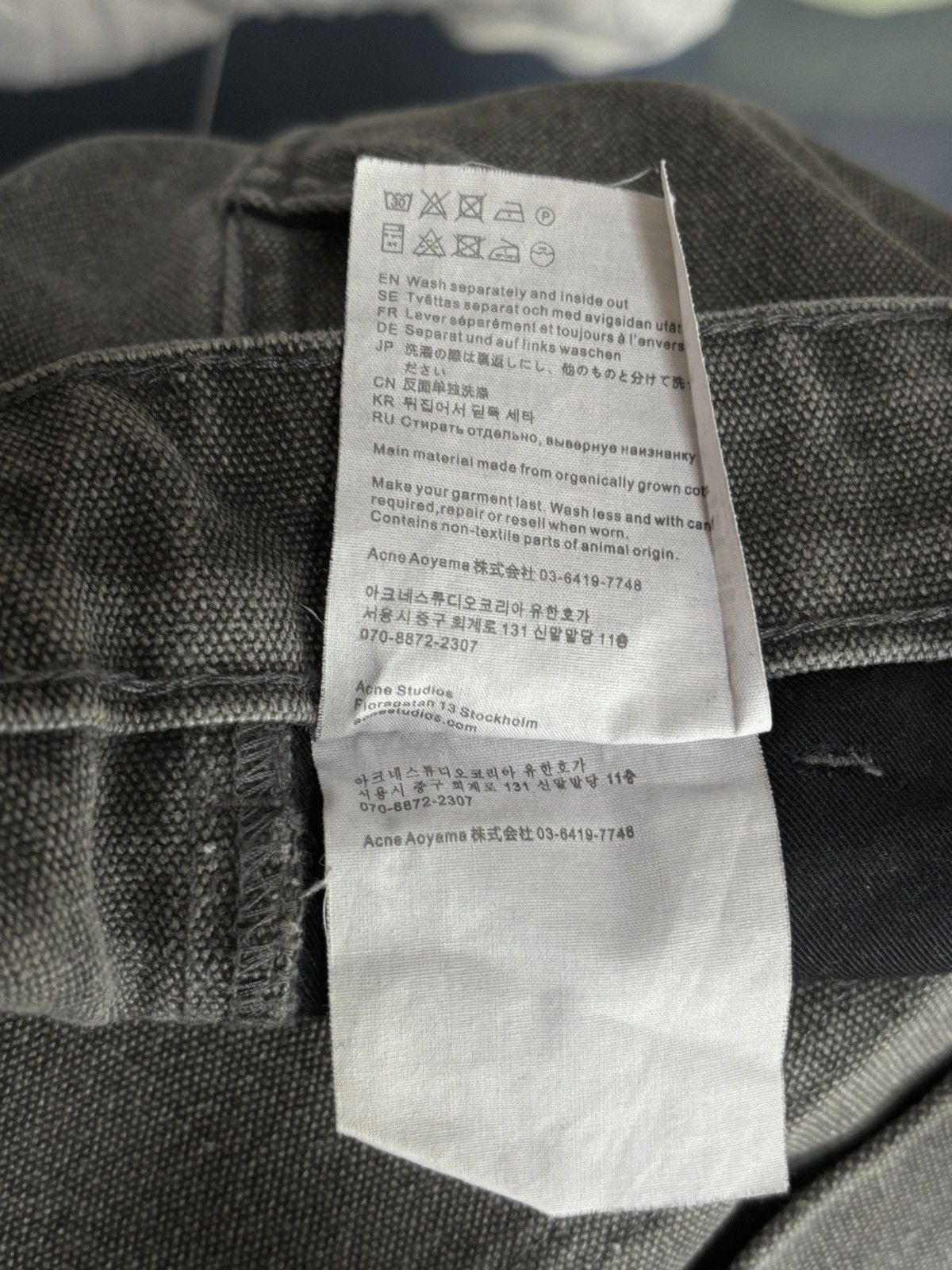 Acne Studios Acne Studios Double Knee Pigment Dyed Canvas Baggy Pants Size US 34 / EU 50 - 15 Thumbnail