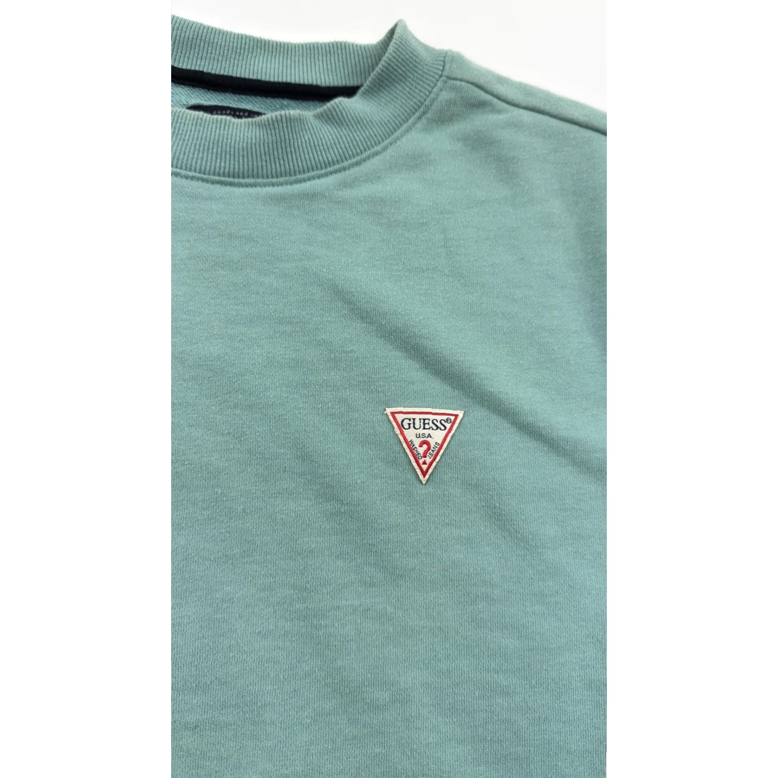 Guess Guess Sweatshirt Mens Small Green Crewneck Pullover Triangle Logo Casual Sweater Size US S / EU 44-46 / 1 - 3 Thumbnail