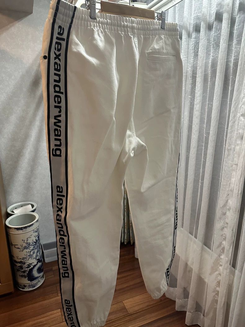 Alexander Wang Alexander Wang White Logo Track Pants- Size 31" - 2 Thumbnail