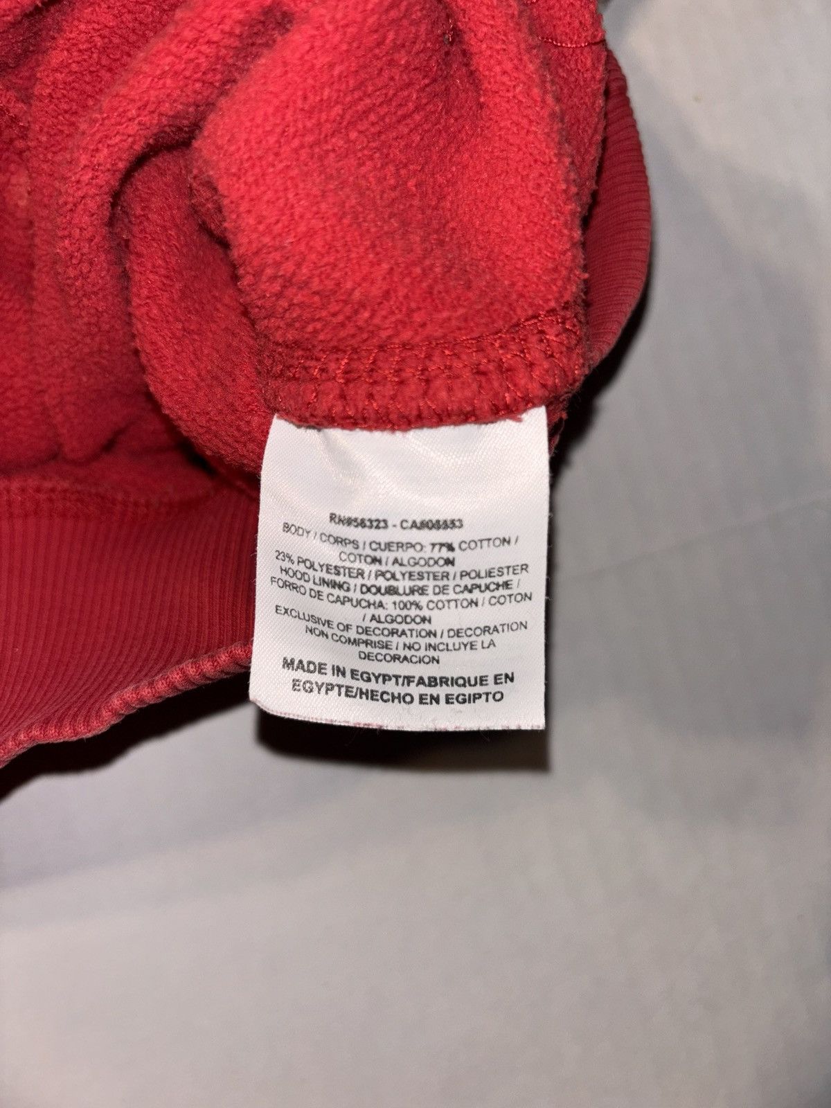 Nike Vtg Nike Y2K Men's Embroidered Big Center Check Red Hoodie Size US XXL / EU 58 / 5 - 6 Thumbnail
