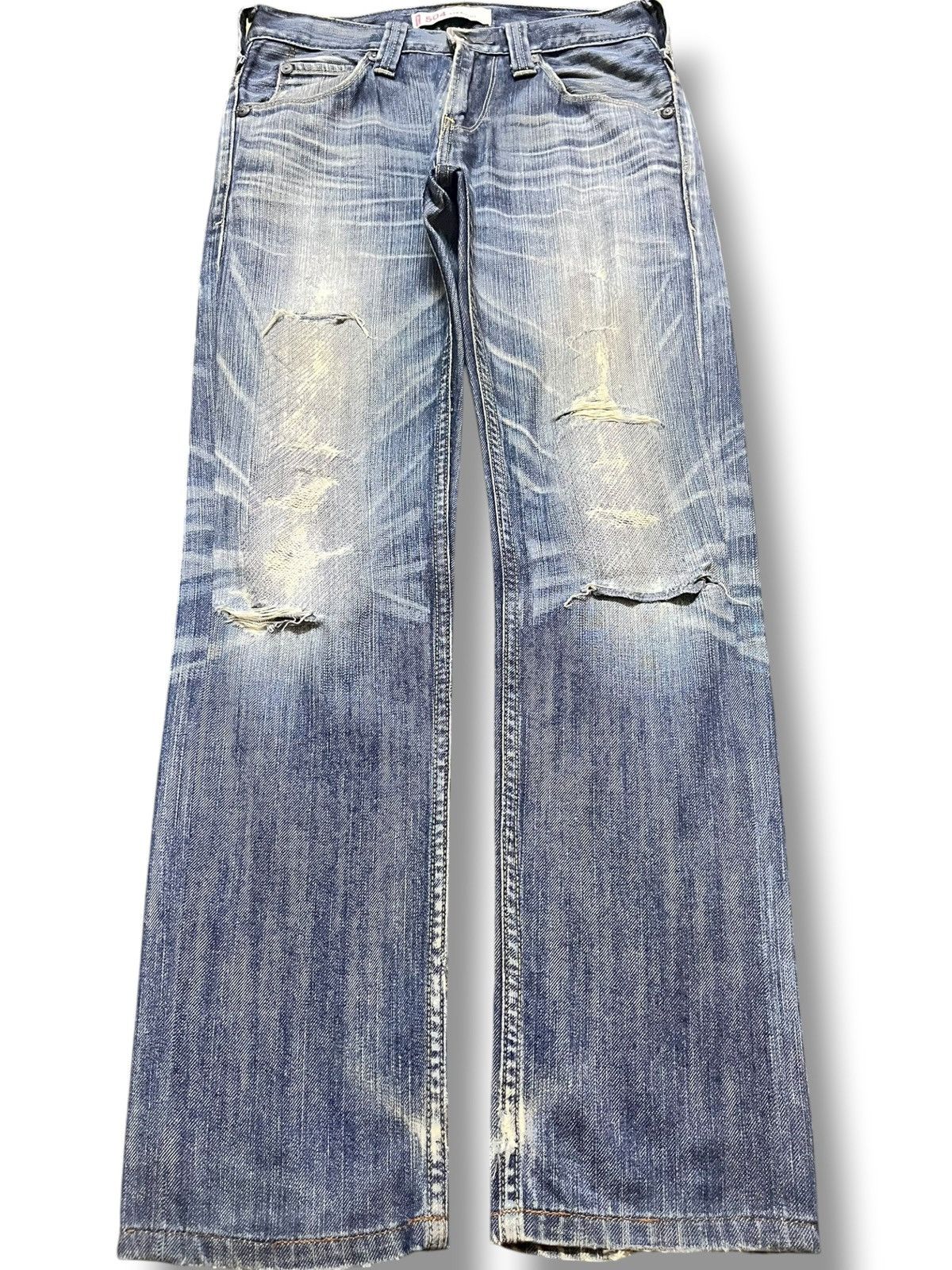 Levi's Vintage Clothing Vintage Levi’s 504 Slim Straight Ripped Distressed Denim Size US 29 - 1 Thumbnail