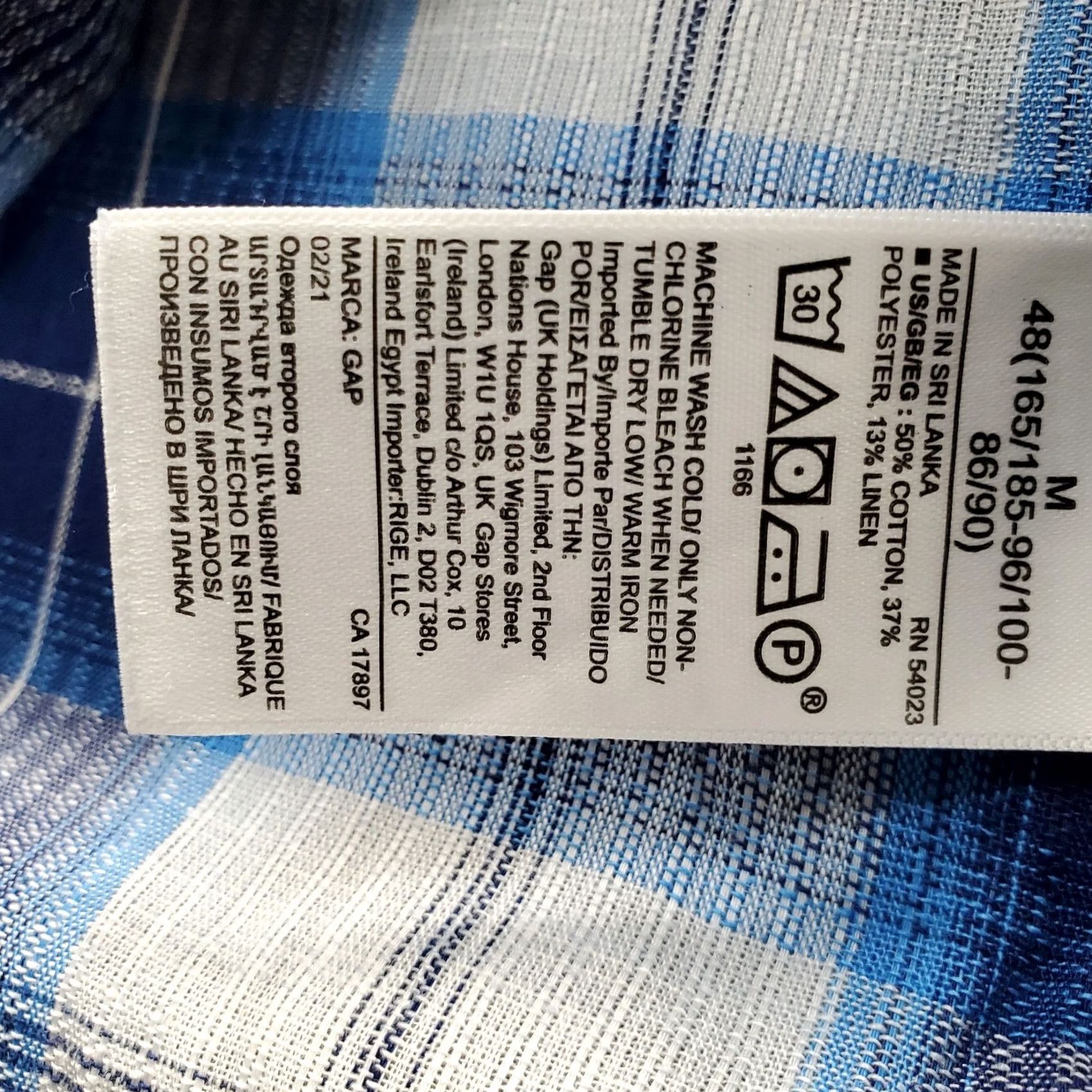 Gap Gap Mens M Button-Up Shirt Casual Plaid Multicolor Cotton Short Sleeve Camp Shirt Size US M / EU 48-50 / 2 - 6 Thumbnail