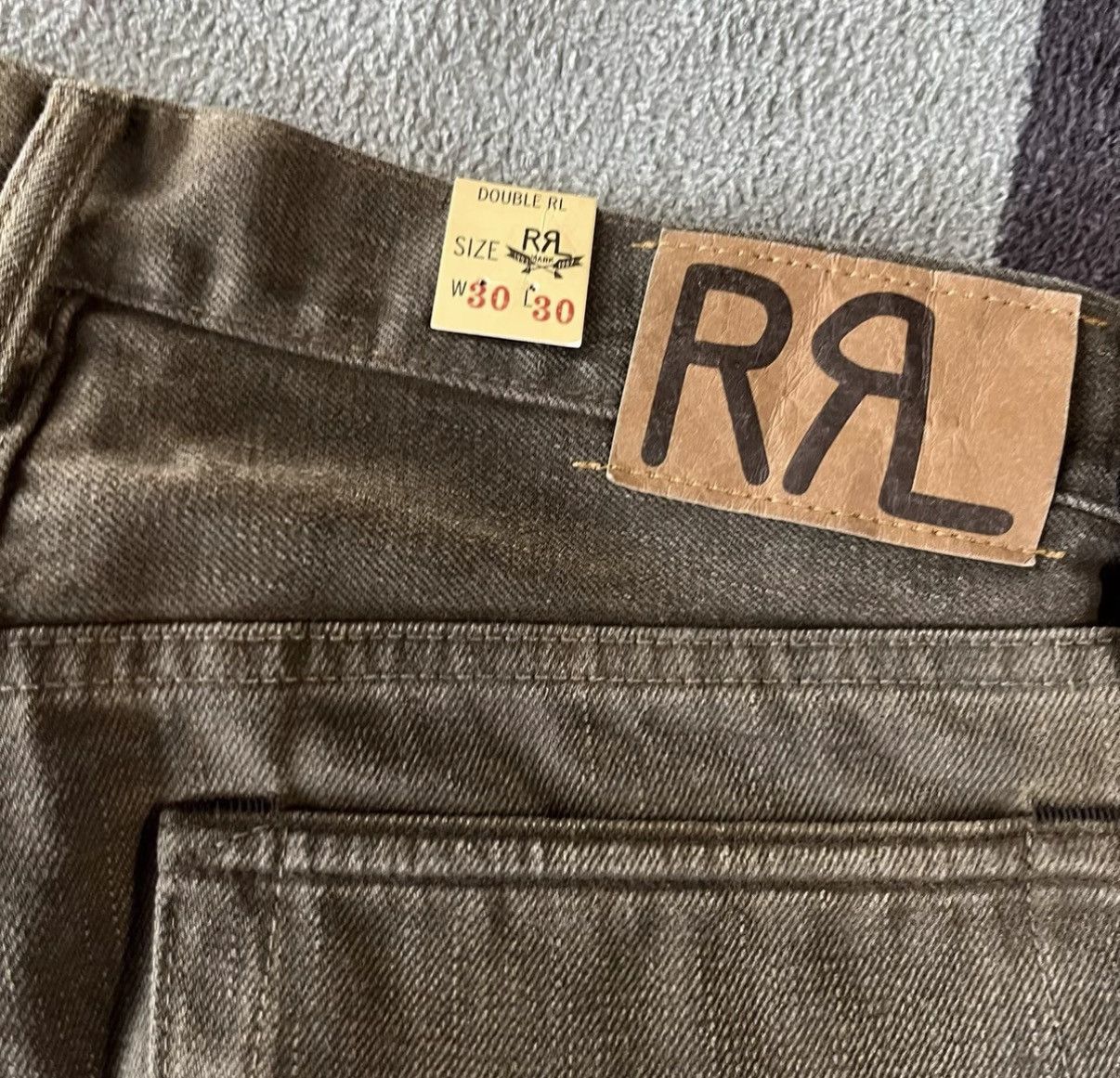 RRL Ralph Lauren RRL Ralph Lauren Double RL Mud Dyed Brown Jeans K22 Size US 32 / EU 48 - 7 Thumbnail
