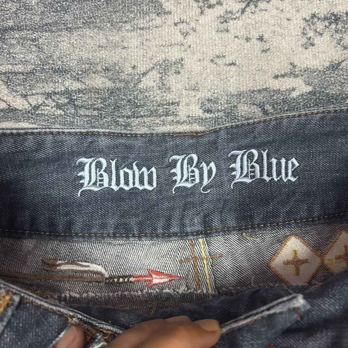 Blue Blue Japan Vintage Japan Blow By Blue Navajo Embroidary Flare Jeans Size US 29 - 4 Thumbnail