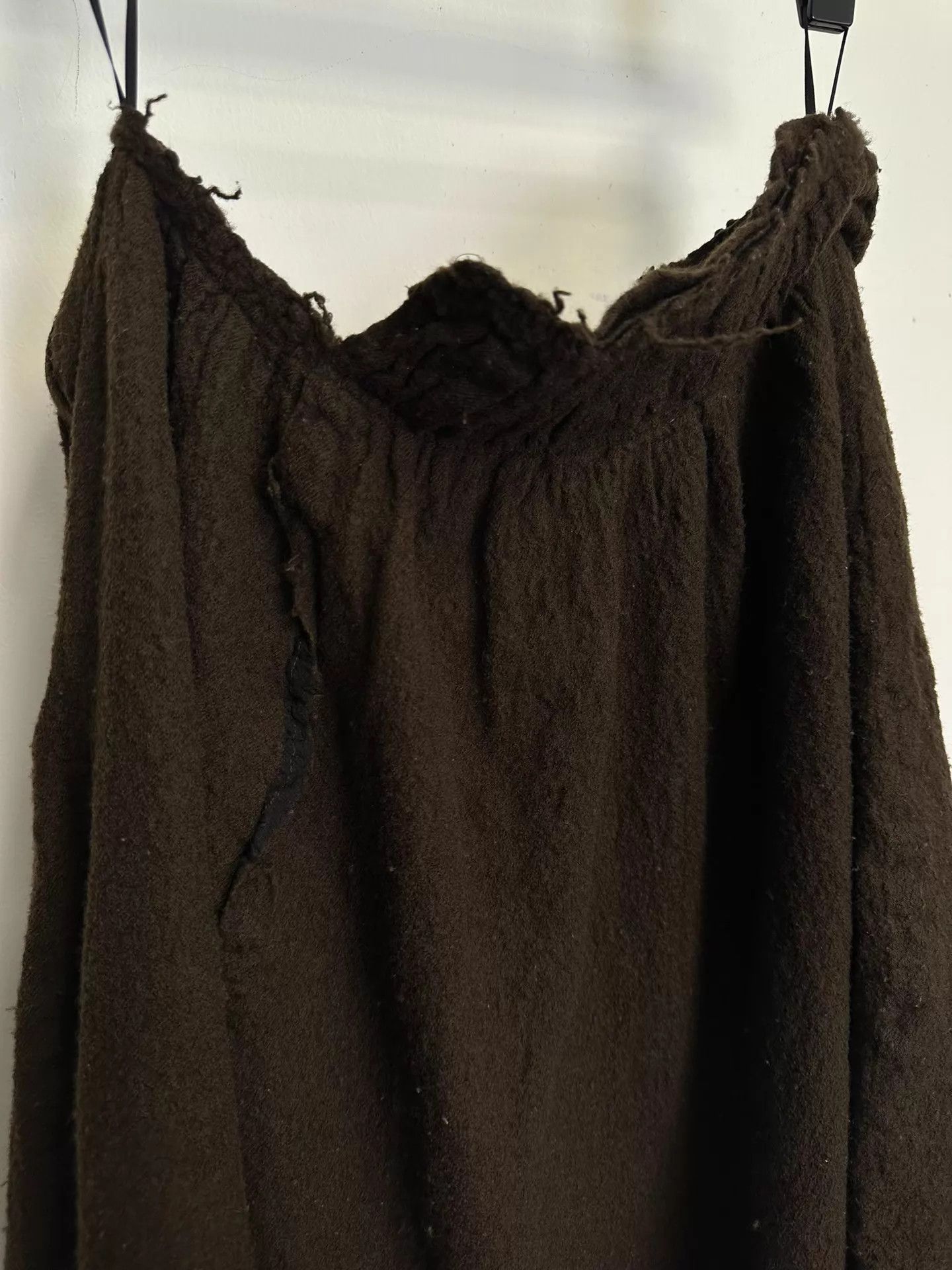 Comme des Garcons Comme des Garçons 07AW Olive Felted Ripped Skirt Size S / US 4 / IT 40 - 4 Thumbnail