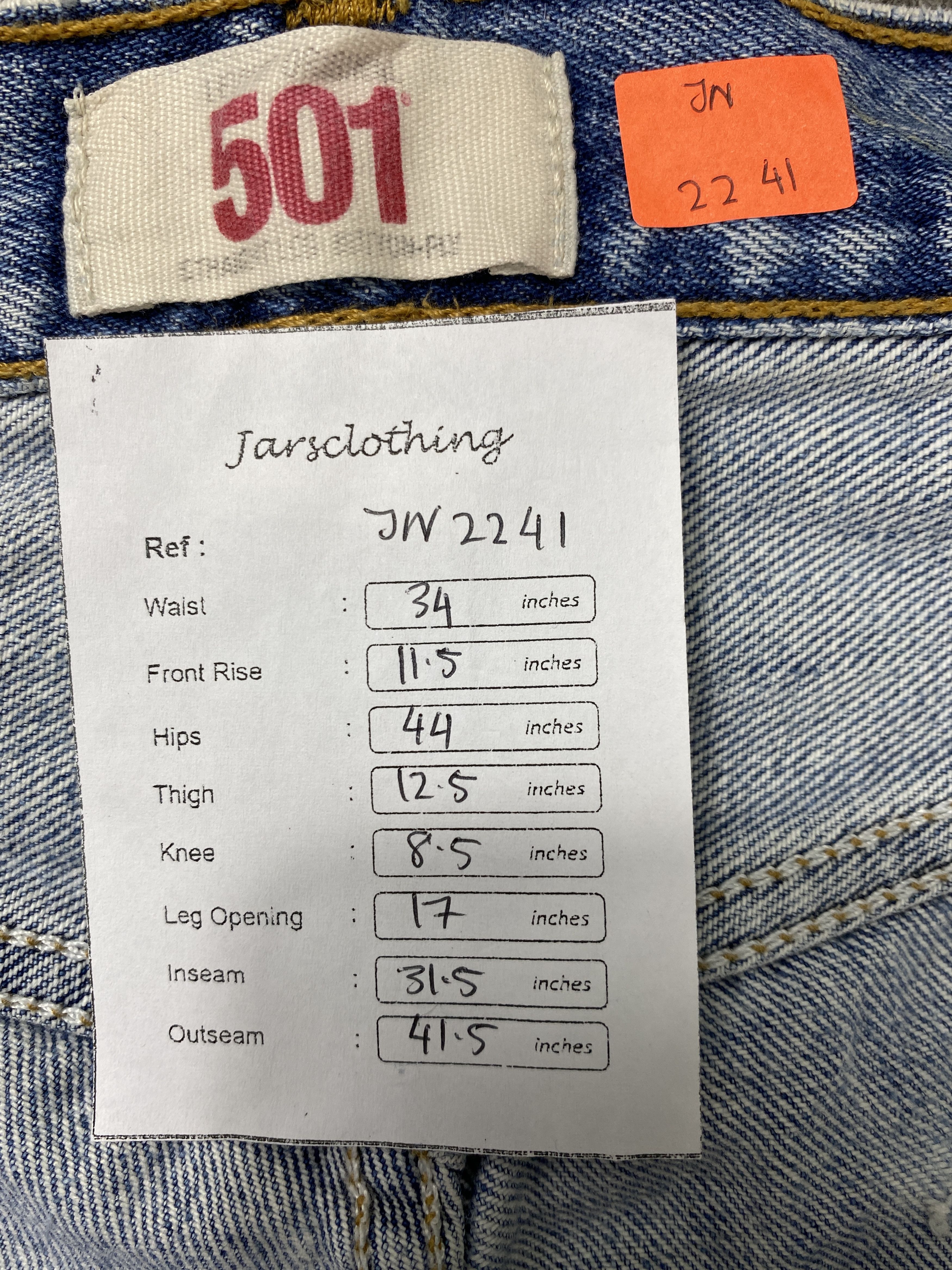 Levi's Distressed Blue Vintage Levi's 501 34x31.5 Denim -JN2241 Size US 34 / EU 50 - 8 Thumbnail