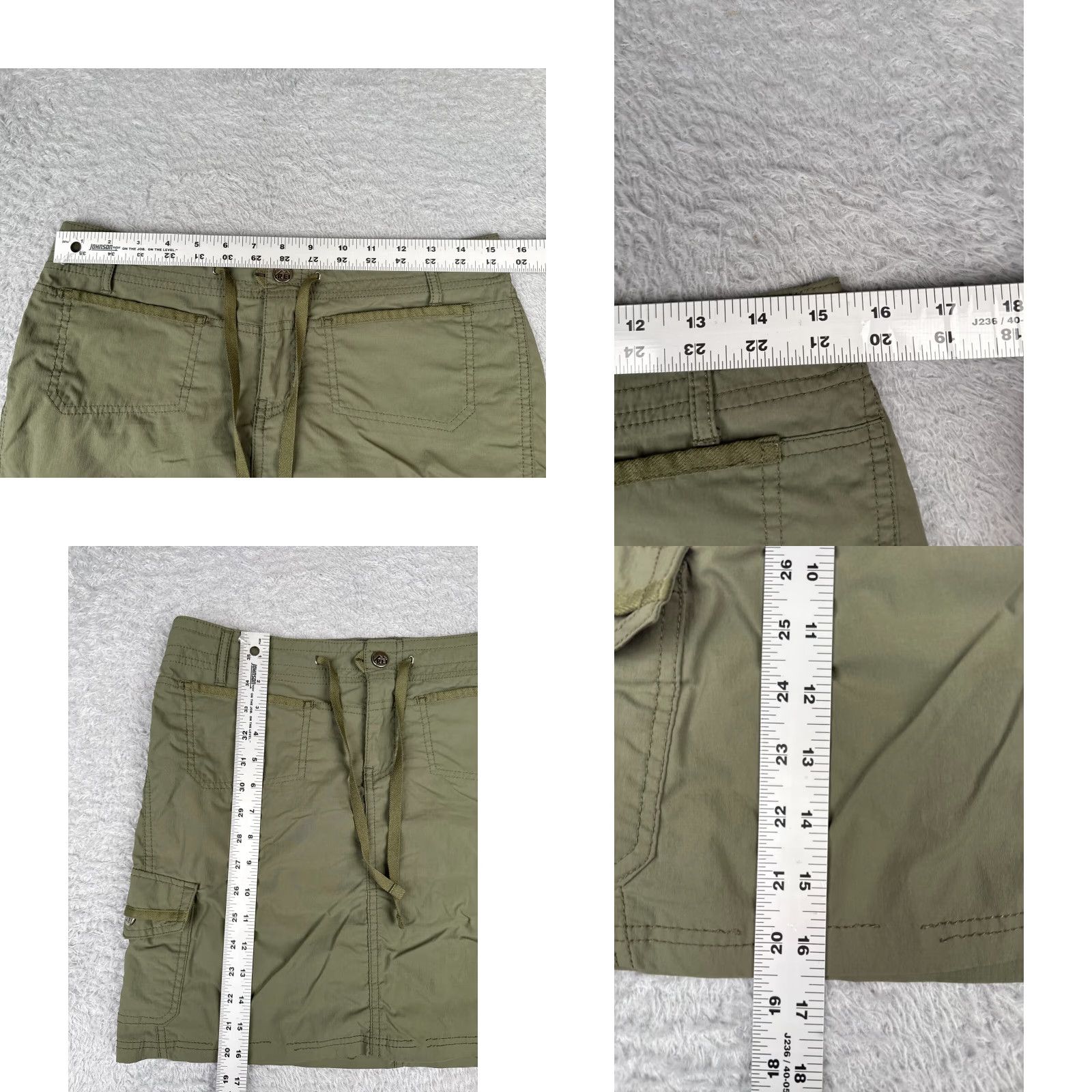 Vintage REI Women’s Cargo Skirt Size 6 Green Nylon Canvas Pockets Fall Spring Casual Size 28" / US 6 / IT 42 - 8 Thumbnail
