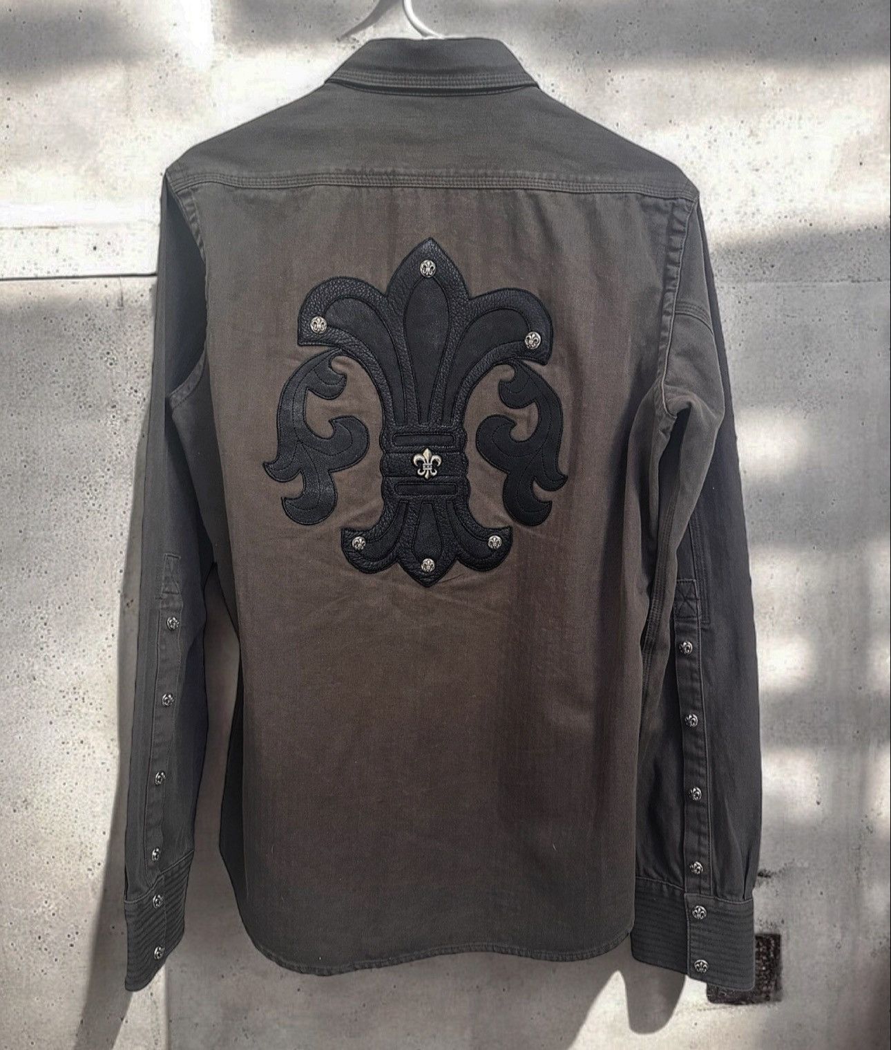 Chrome Hearts Fleur Patch Work Dog Jacket / Button Up Shirt