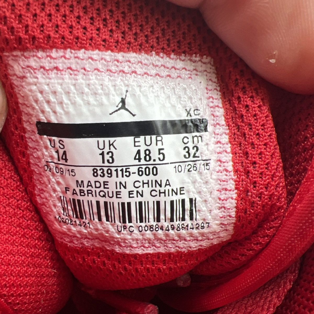 Nike Air Jordan 1 High red elephant Size US 14 / EU 47 - 8 Thumbnail