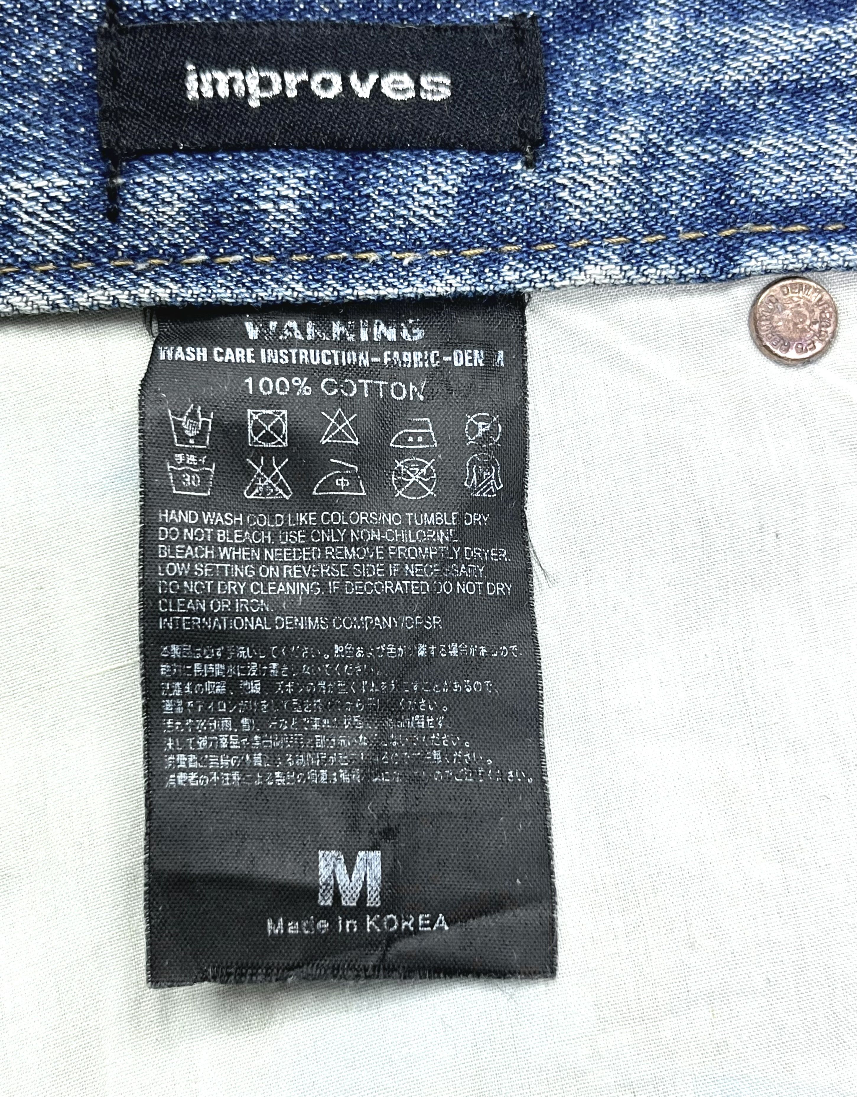Japanese Brand FYE🔥90's IMPROVES Mud Wash Claw Mark Distressed Denim Jeans Size US 32 / EU 48 - 16 Thumbnail