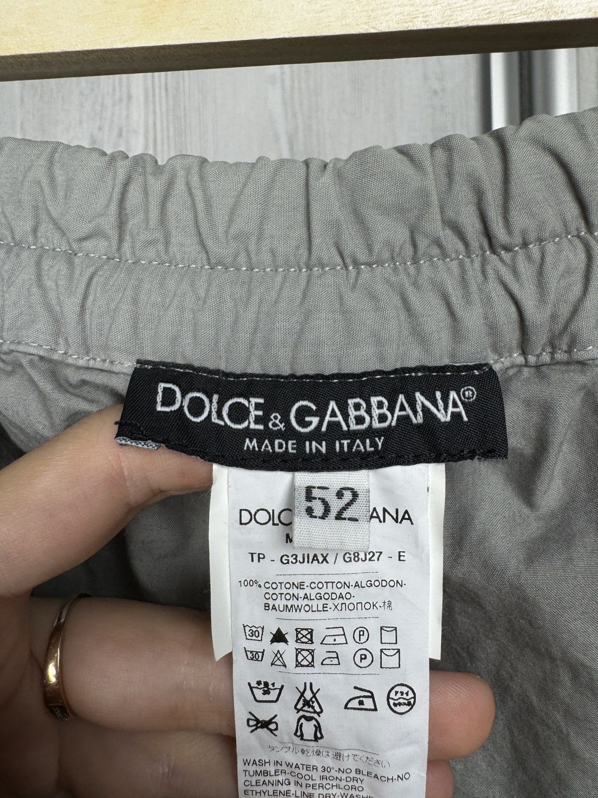 Dolce & Gabbana Dolce & Gabbana Grey Lightweight Drawstring Chino pants Size US 36 / EU 52 - 8 Thumbnail