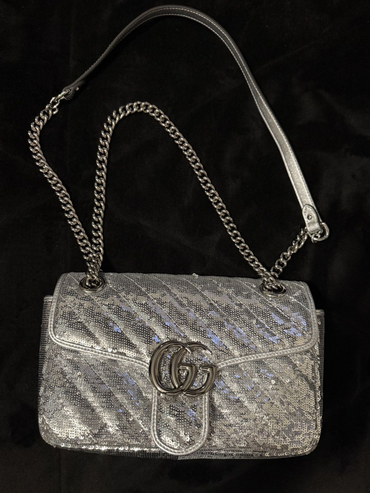 Gucci Gucci GG Marmot Small Sequin Shoulder Bag Size ONE SIZE - 1 Thumbnail