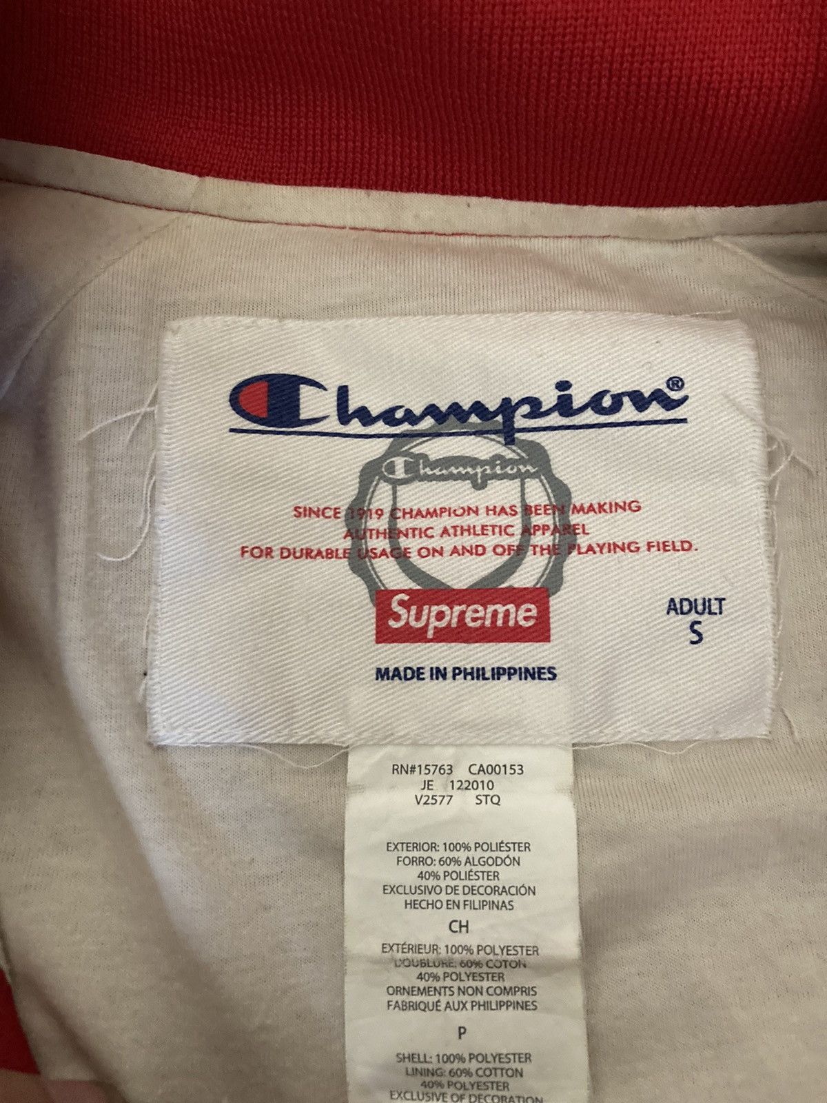 Champion × Supreme SS11 Supreme Champion Coaches Jacket Logo 2011 Warm Up Two Size US S / EU 44-46 / 1 - 7 Thumbnail
