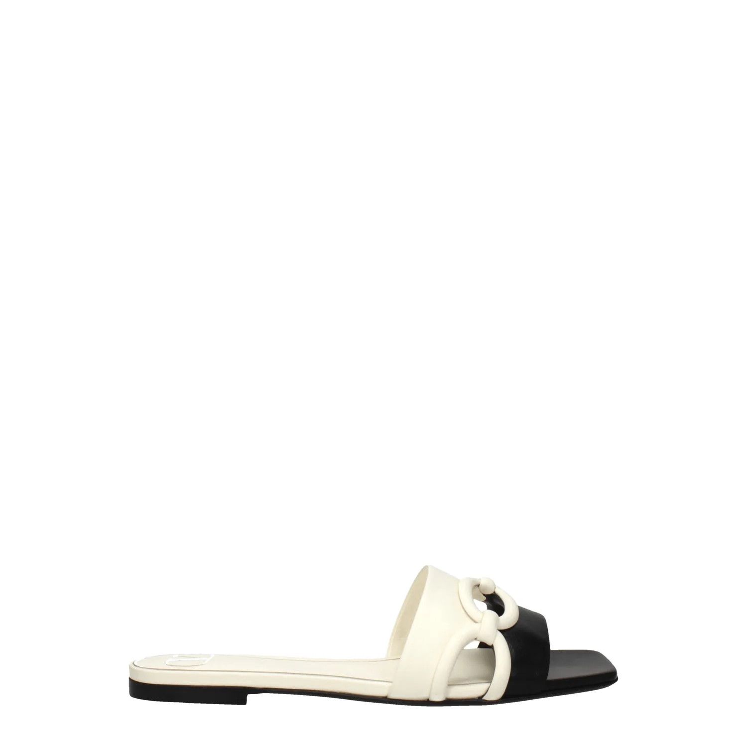 Valentino ob1o1e1224 Leather Slippers in Ivory Black Size US 5 / IT 35 - 1 Thumbnail