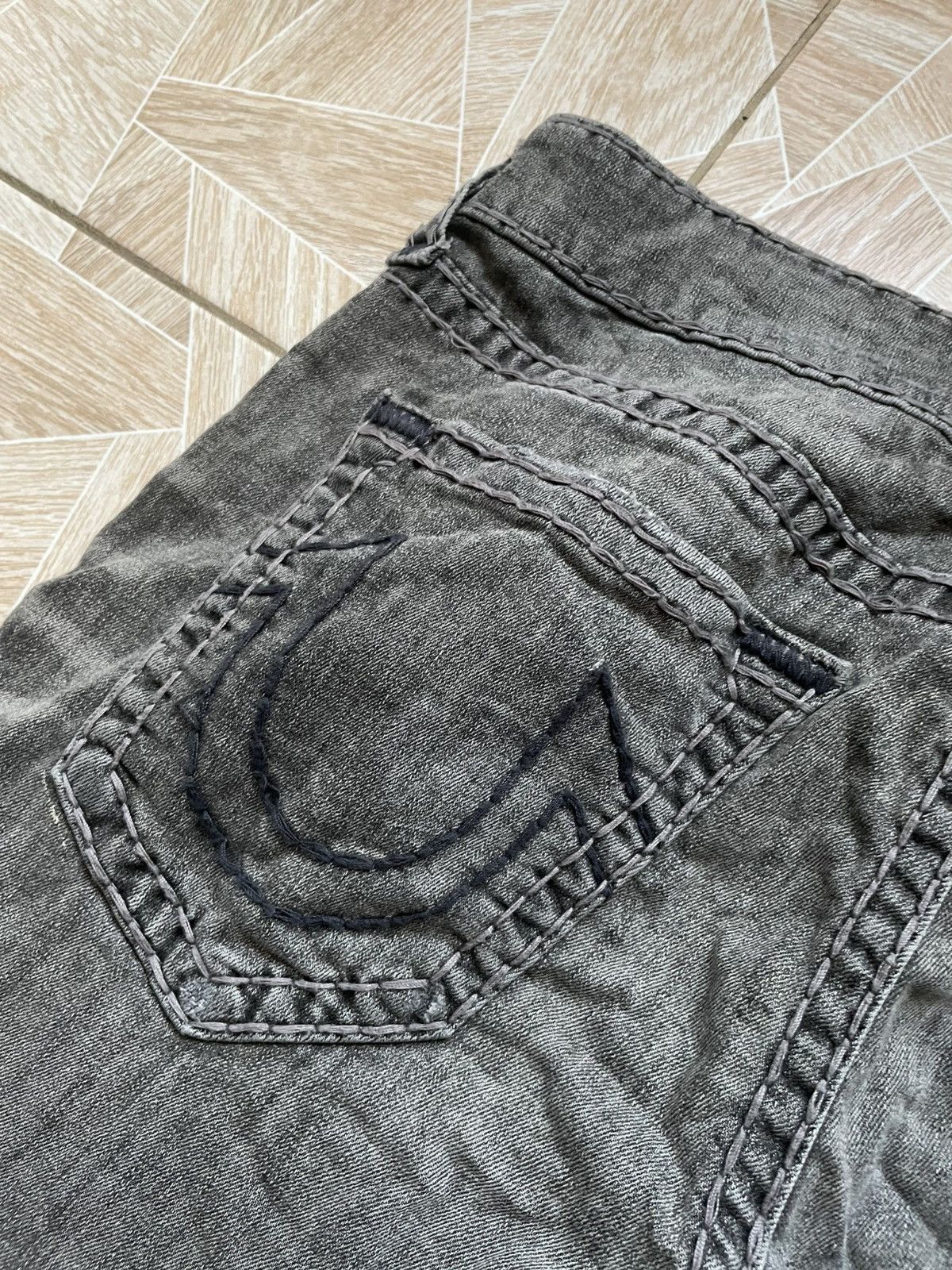 Daily Paper Y2K Japanese Designer Rap True Religion Usa Distressed Denim Size US 36 / EU 52 - 5 Thumbnail