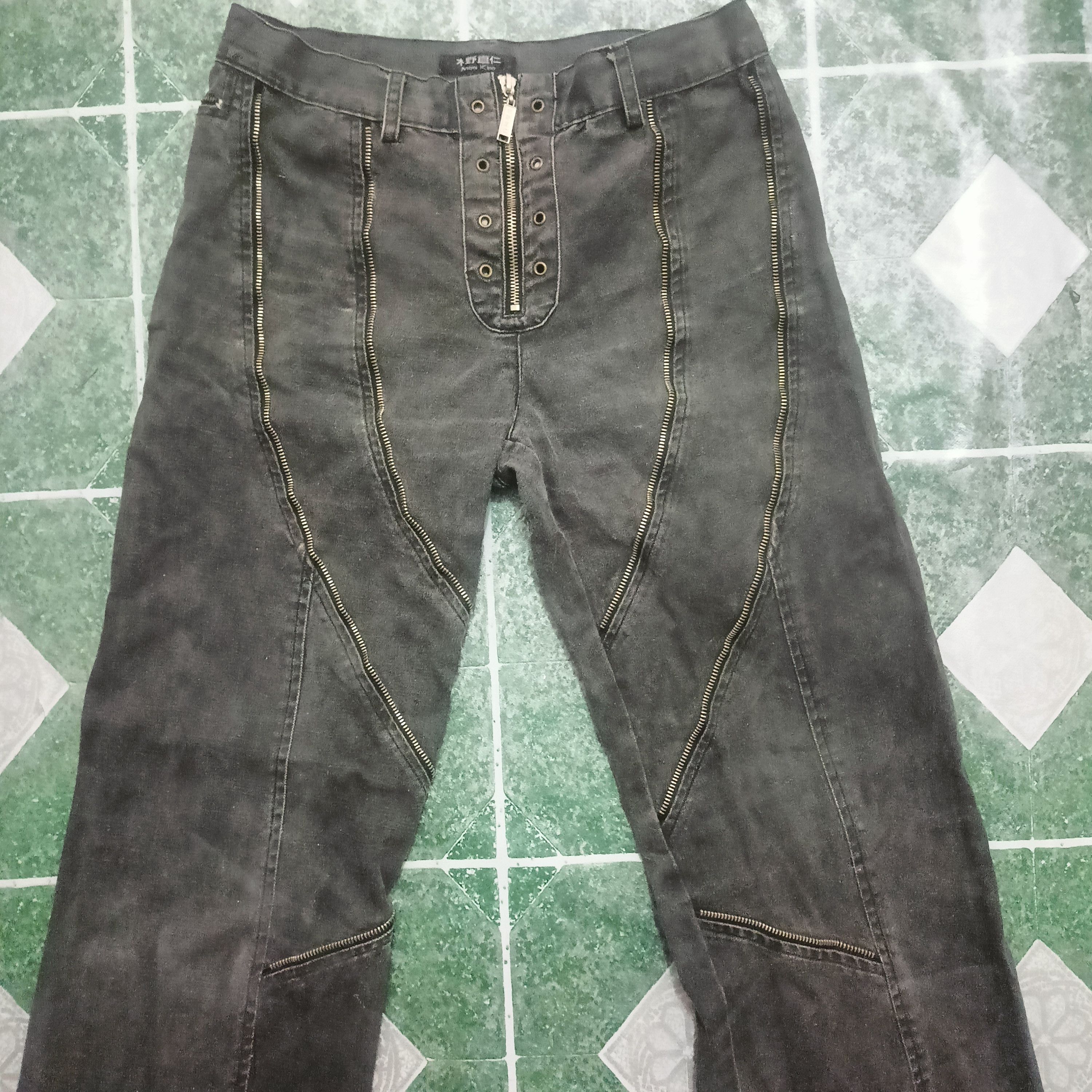 If Six Was Nine Japanese Naoni Kino Zipper design Lace up Pants Size US 30 / EU 46 - 2 Thumbnail