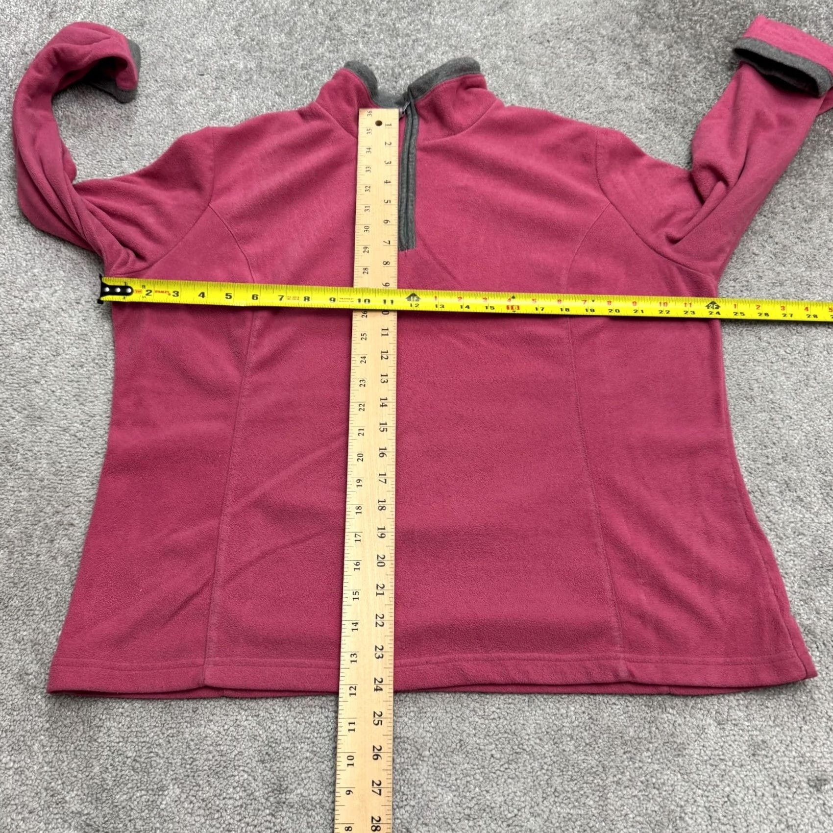 Pinko SB Active Fleece 1/4 Zip Pullover Jacket Womens XL Pink Gray Mock Neck Outdoor Shirt Mens? Size XL / US 12-14 / IT 48-50 - 6 Thumbnail
