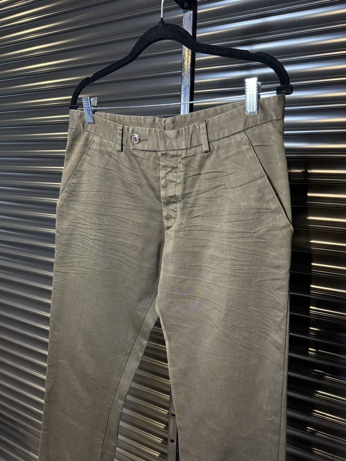Dior × Hedi Slimane Dior Homme Brown Waxed Canvas Pants - 50 Size US 32 / EU 48 - 2 Thumbnail