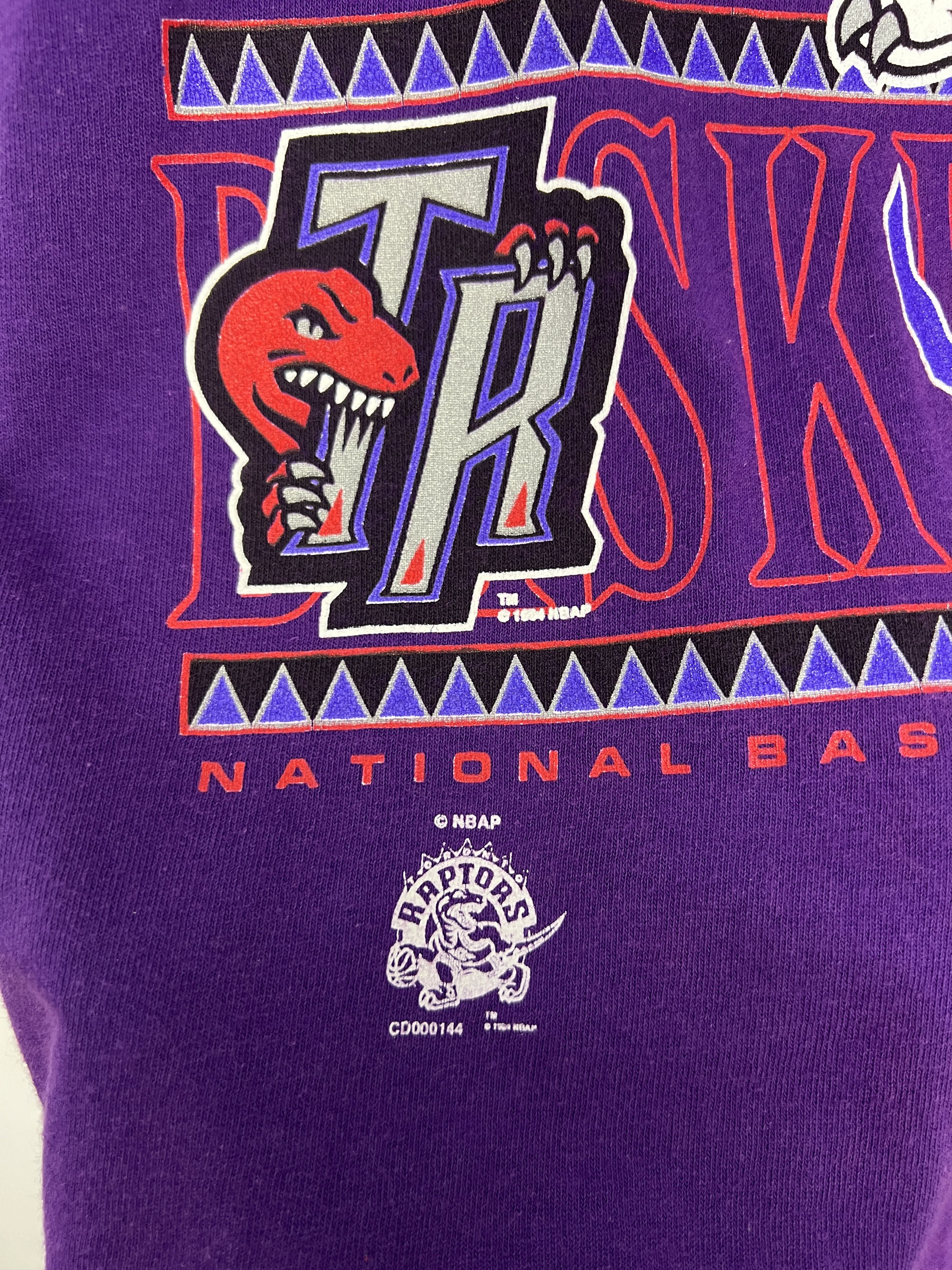 Vintage Vintage 90's Toronto Raptors NBA Over Print Shirt Rare Size US M / EU 48-50 / 2 - 8 Thumbnail