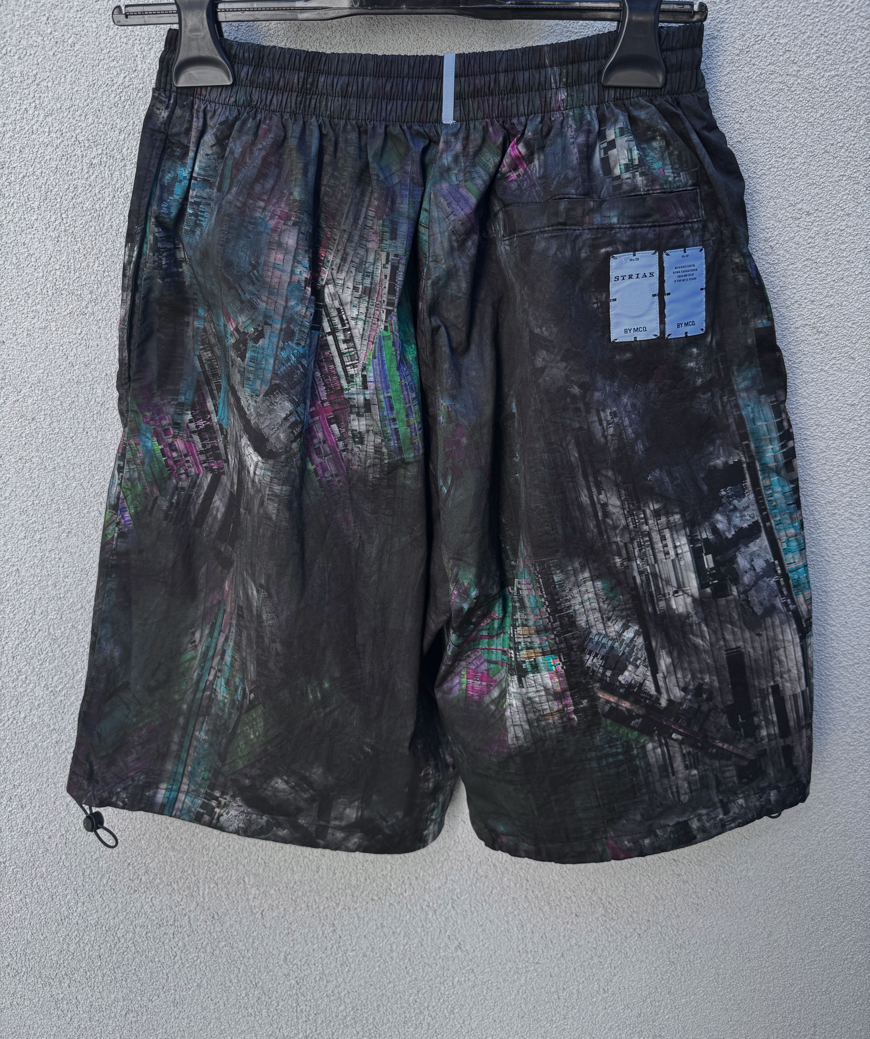 Alexander McQueen McQ Alexander Mc Queen 'Striae' Black Bruised TieDye Shorts Size US 31 - 2 Thumbnail