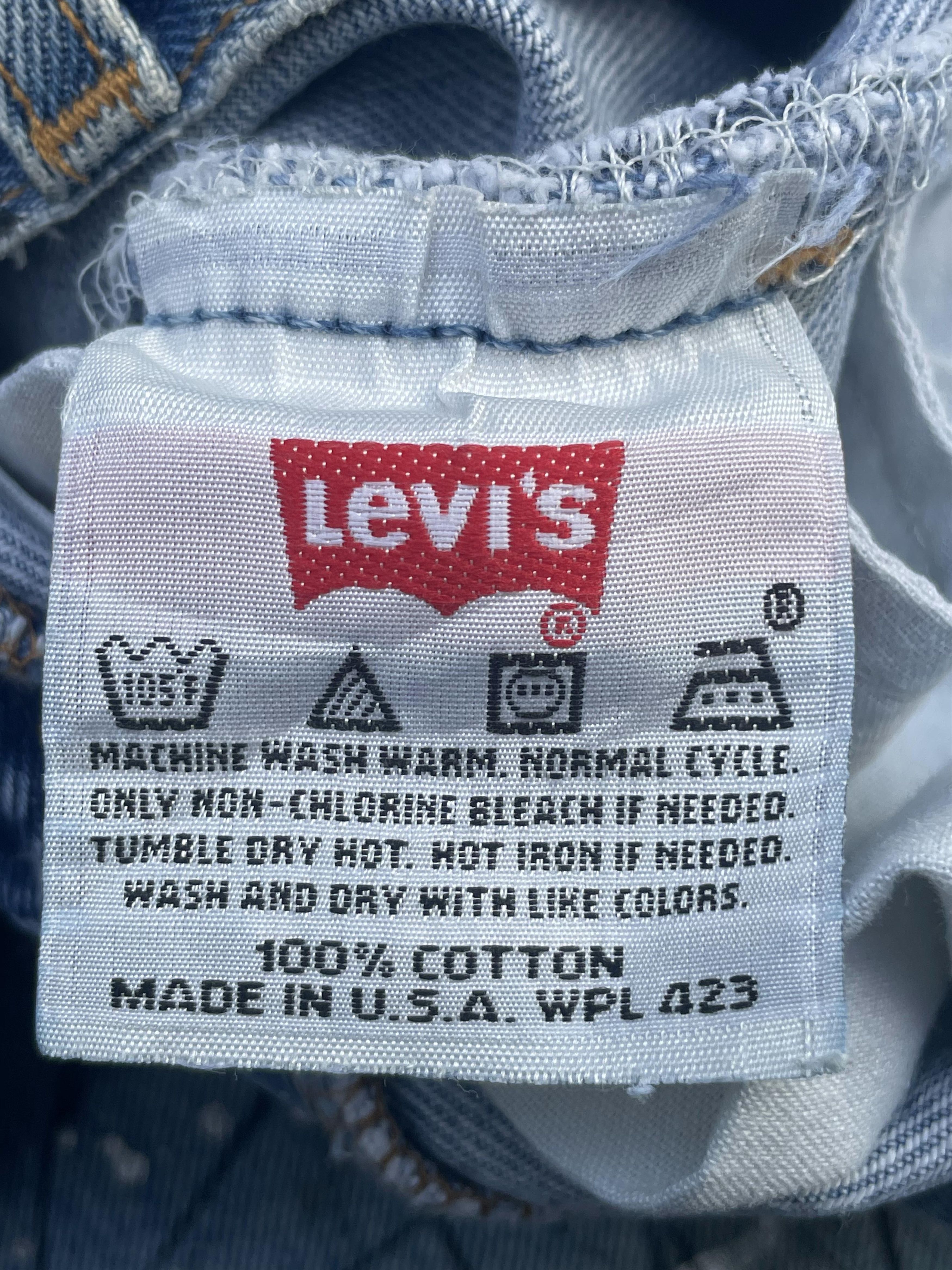 Levi's Vintage 1999 Levis 501 e Usa Art Paint Design Size US 30 / EU 46 - 6 Thumbnail