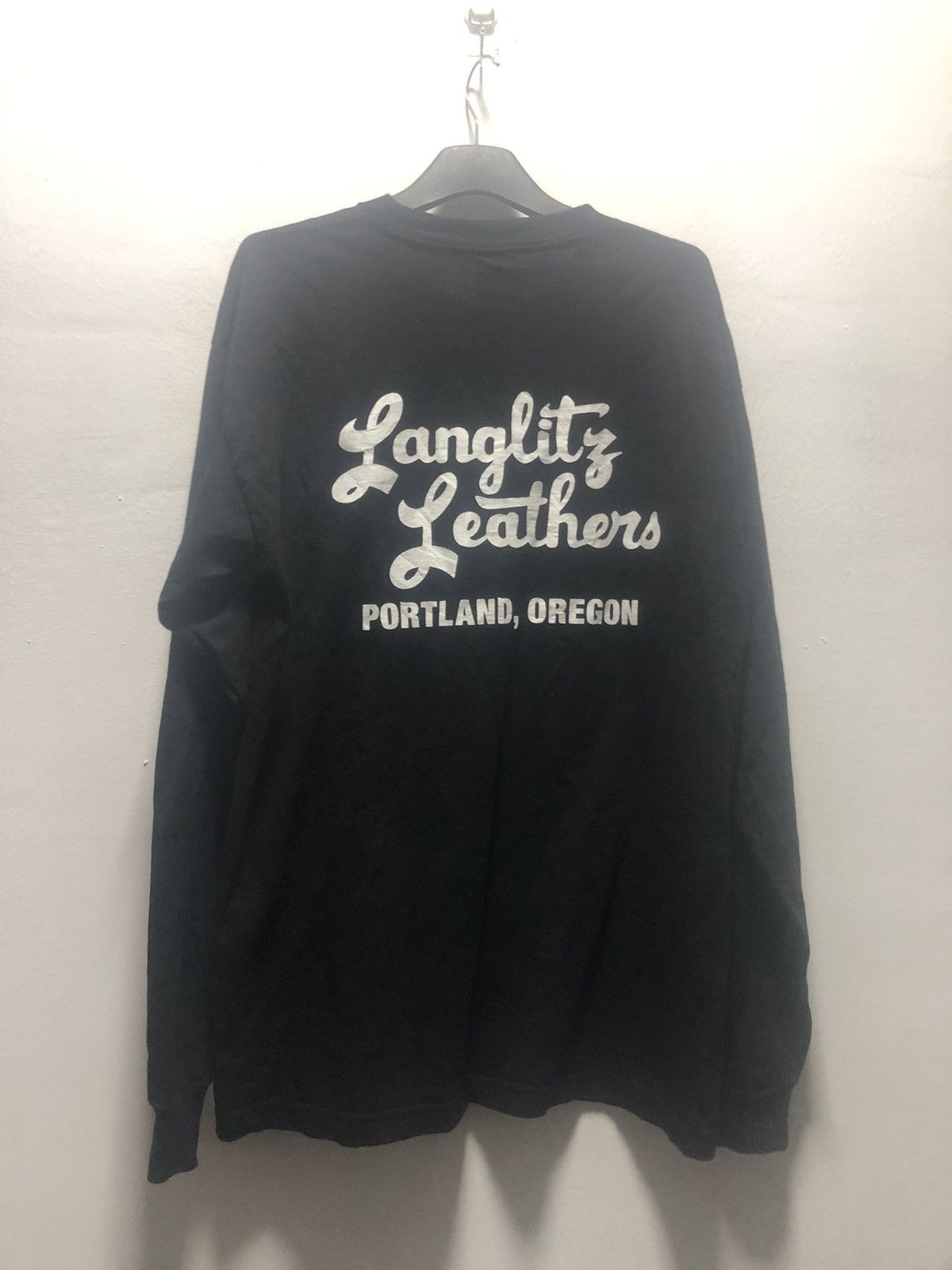 Harley Davidson × Indian Motorcycle Vintage LANGLITZ LEATHERS T Shirt Longsleeve 90s Size US XL / EU 56 / 4 - 2 Thumbnail