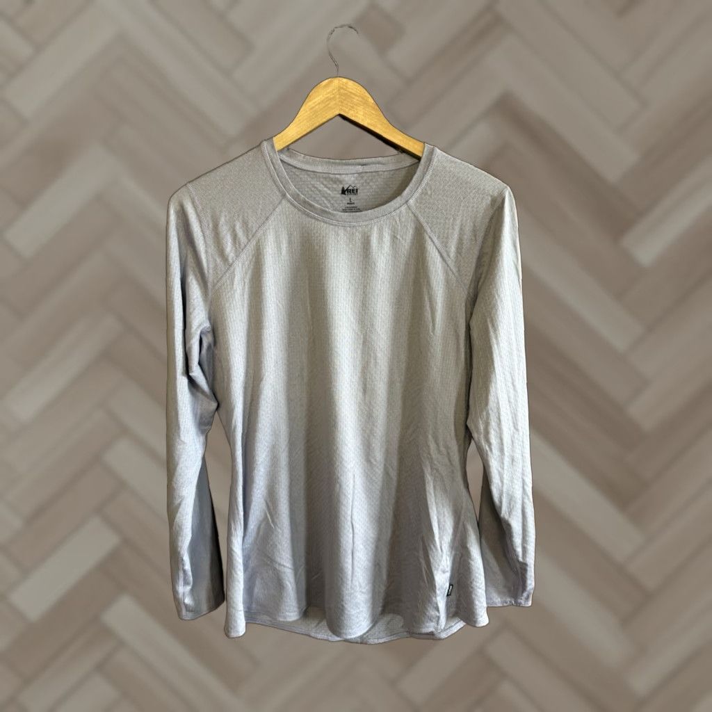 Vintage REI Womens Gray Long Sleeve Waffled Shirt Size Large Size L / US 10 / IT 46 - 1 Thumbnail
