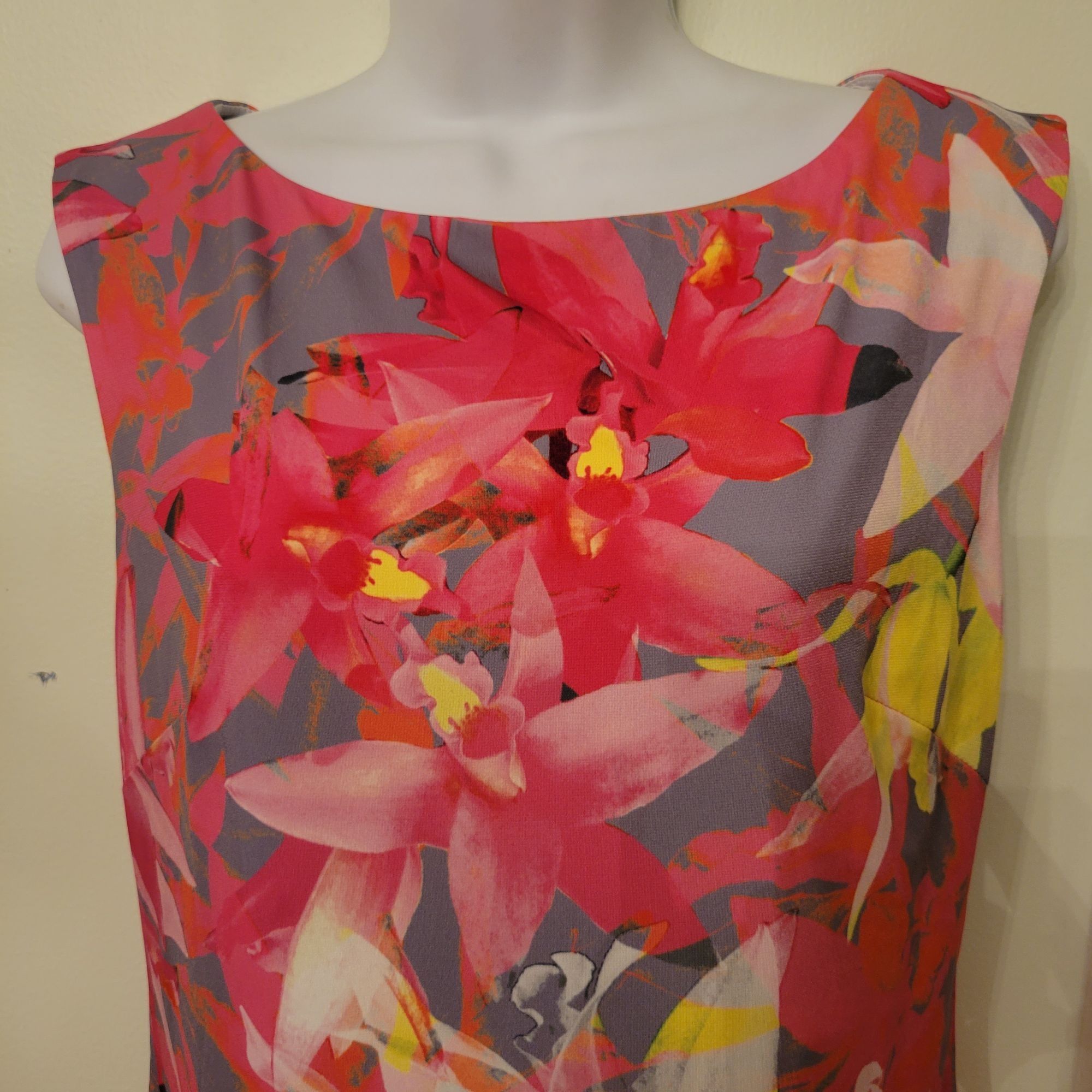 Trina Turk Trina Turk Floral Sheath Sleeveless Dress M Tropical FELANA Size M / US 6-8 / IT 42-44 - 7 Thumbnail
