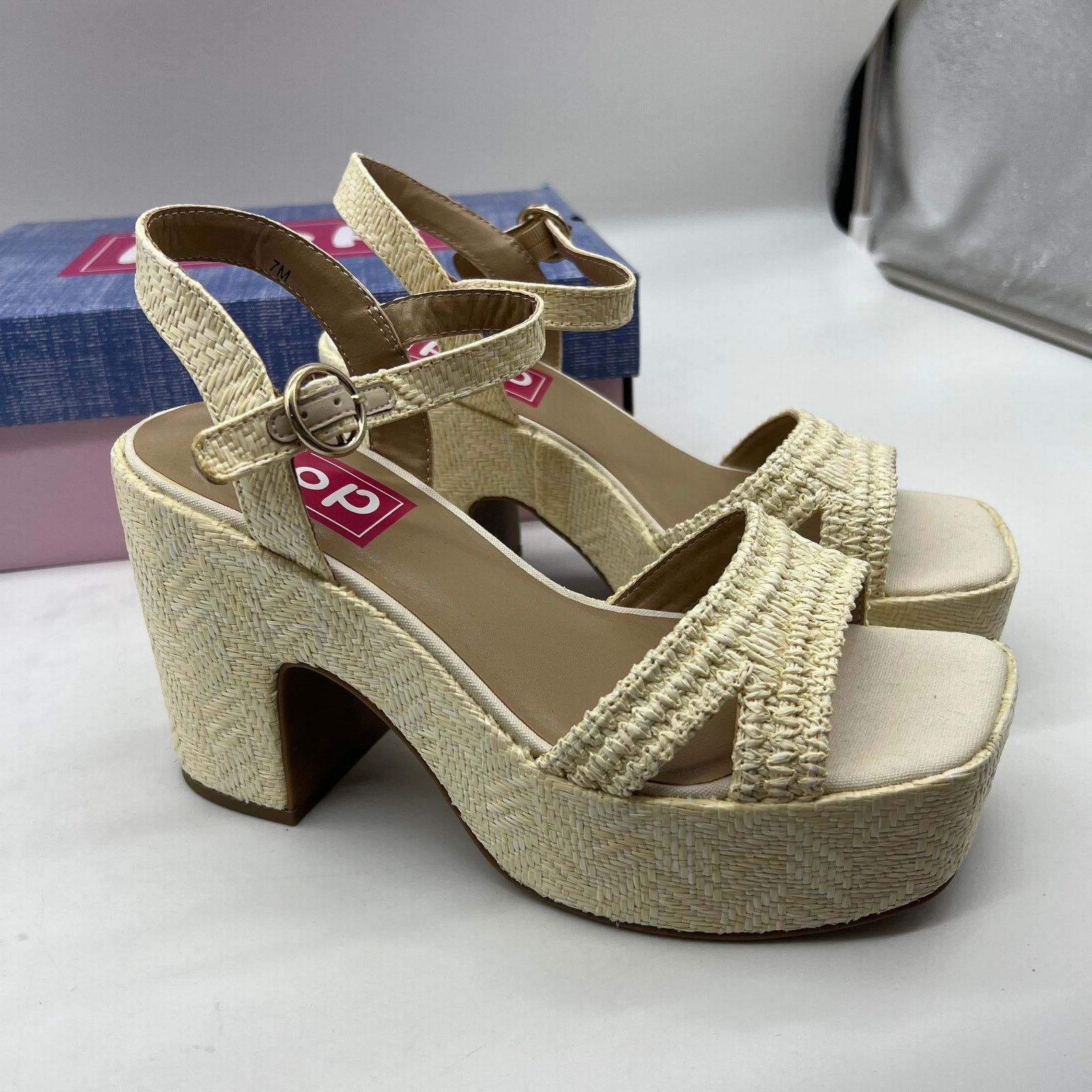 Other Pop Womens Applaud Heeled Sandals Natural 7 Size US 7 / IT 37 - 1 Thumbnail