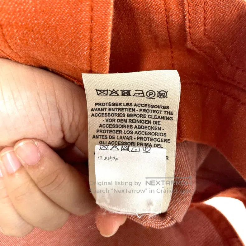Hermes Hermes Spring/Summer Women's Wear, Orange Denim Jacket Size XS / US 0-2 / IT 36-38 - 4 Thumbnail